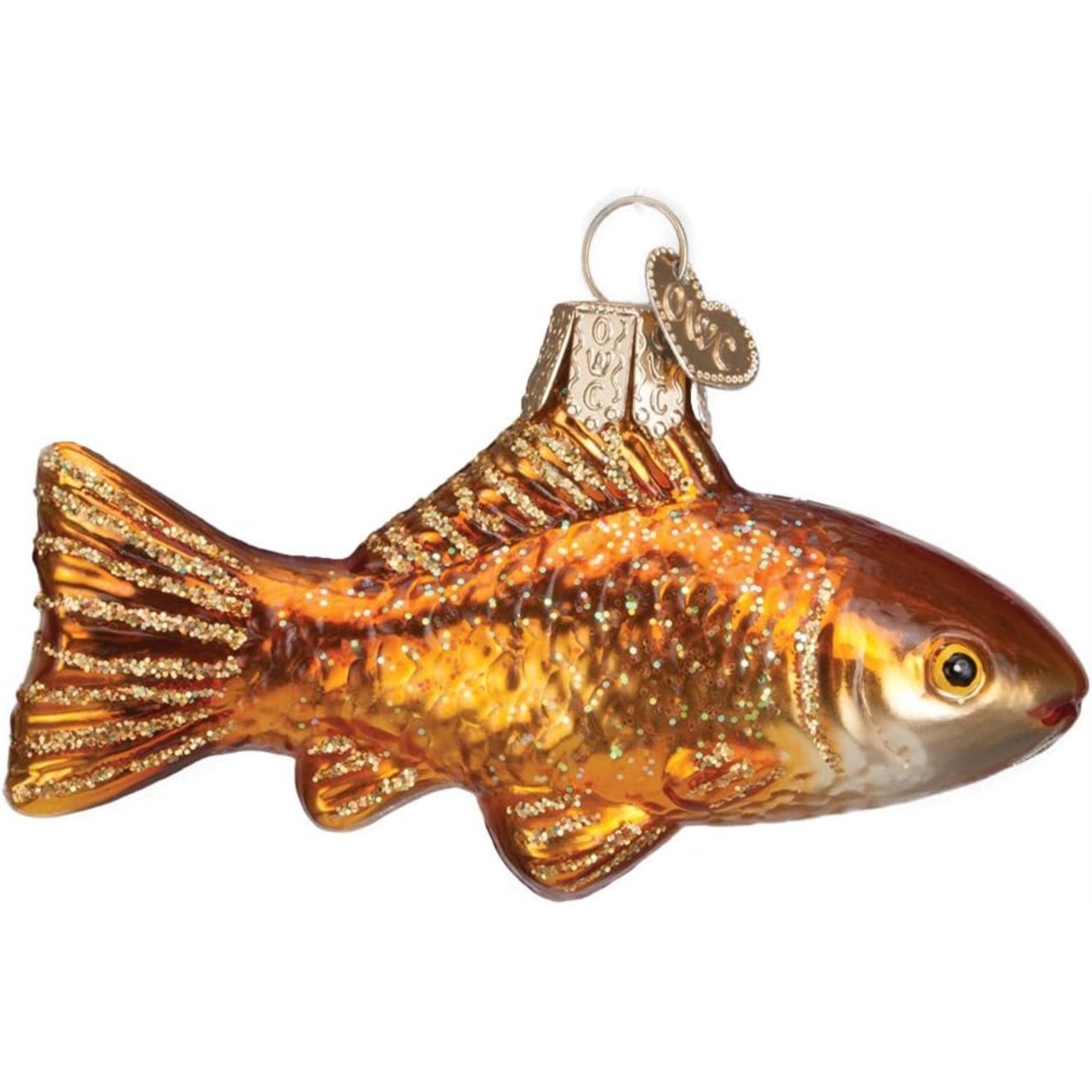 Old World Christmas Blown Glass Ornament for Christmas Tree, Goldfish