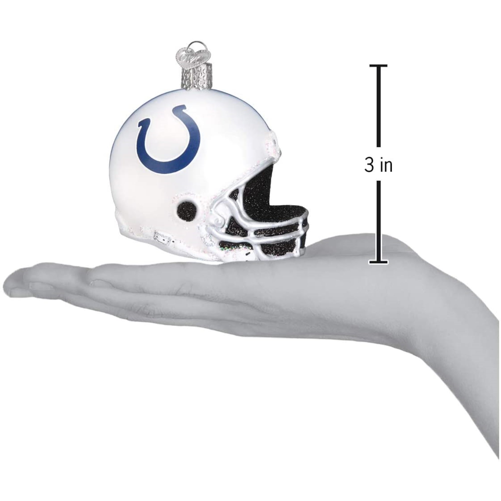 Old World Christmas Blown Glass Ornament for Christmas Tree, Indianapolis Colts Helmet