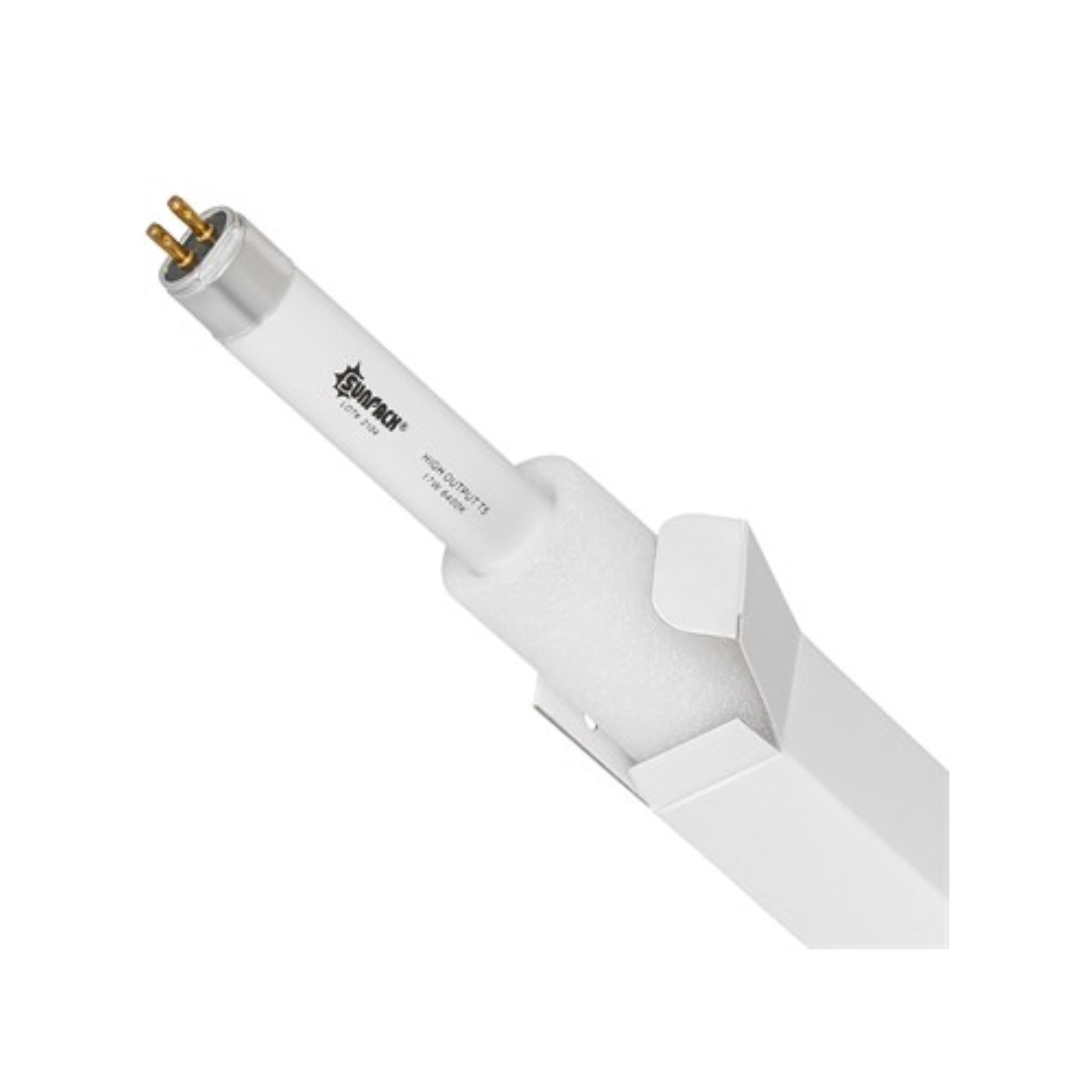 SUNPACK High Output T5HO 6400K Strip Grow Light Replacement Bulb, White, 18"