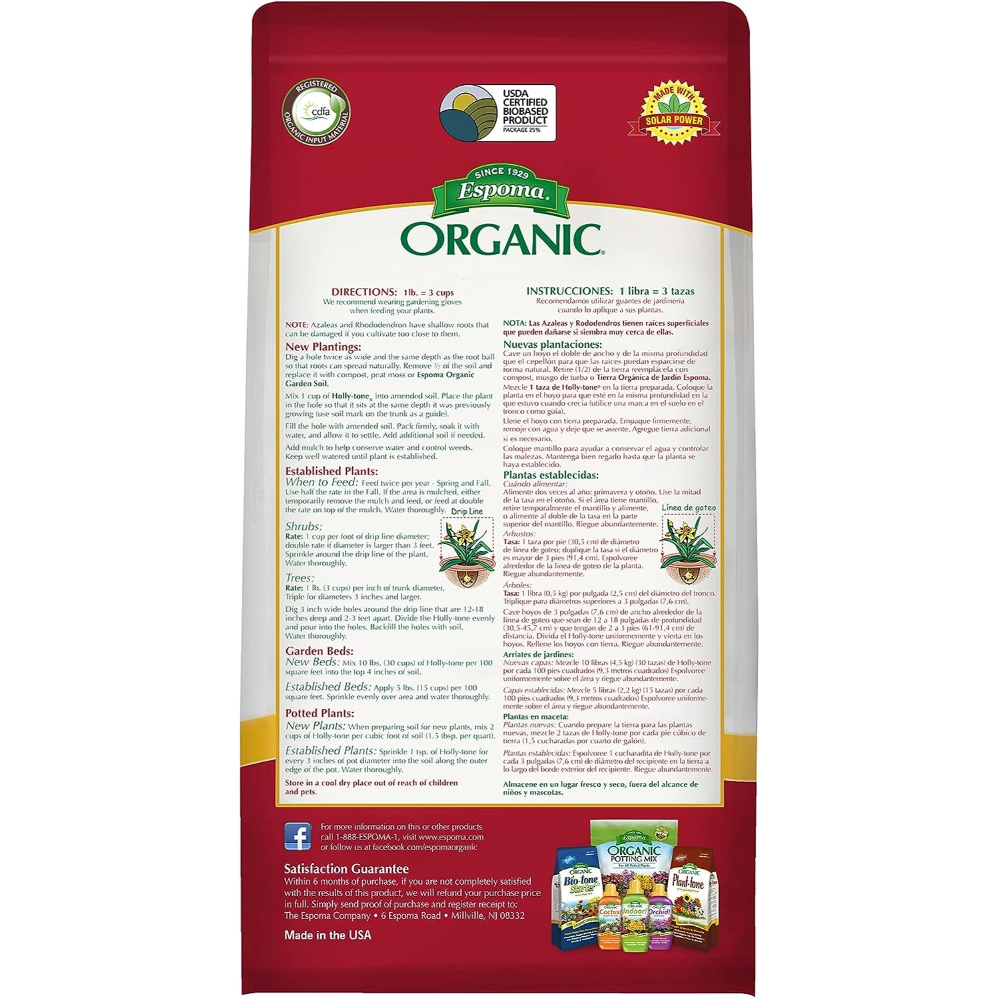 Espoma Organic Holly-tone 4-3-4 Evergreen & Azalea Plant Food for Acid Loving Plants, Better Blooms & Foliage