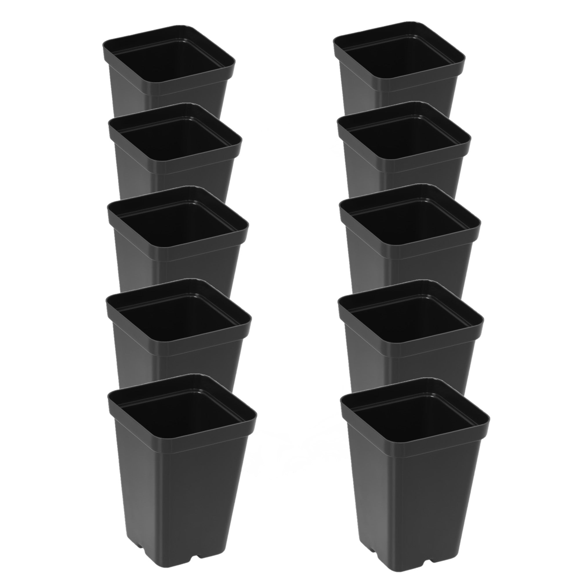 black square pots for plants SunPack 2.5" Square Seedling Pot for Indoor Gardening, Black (Pack of