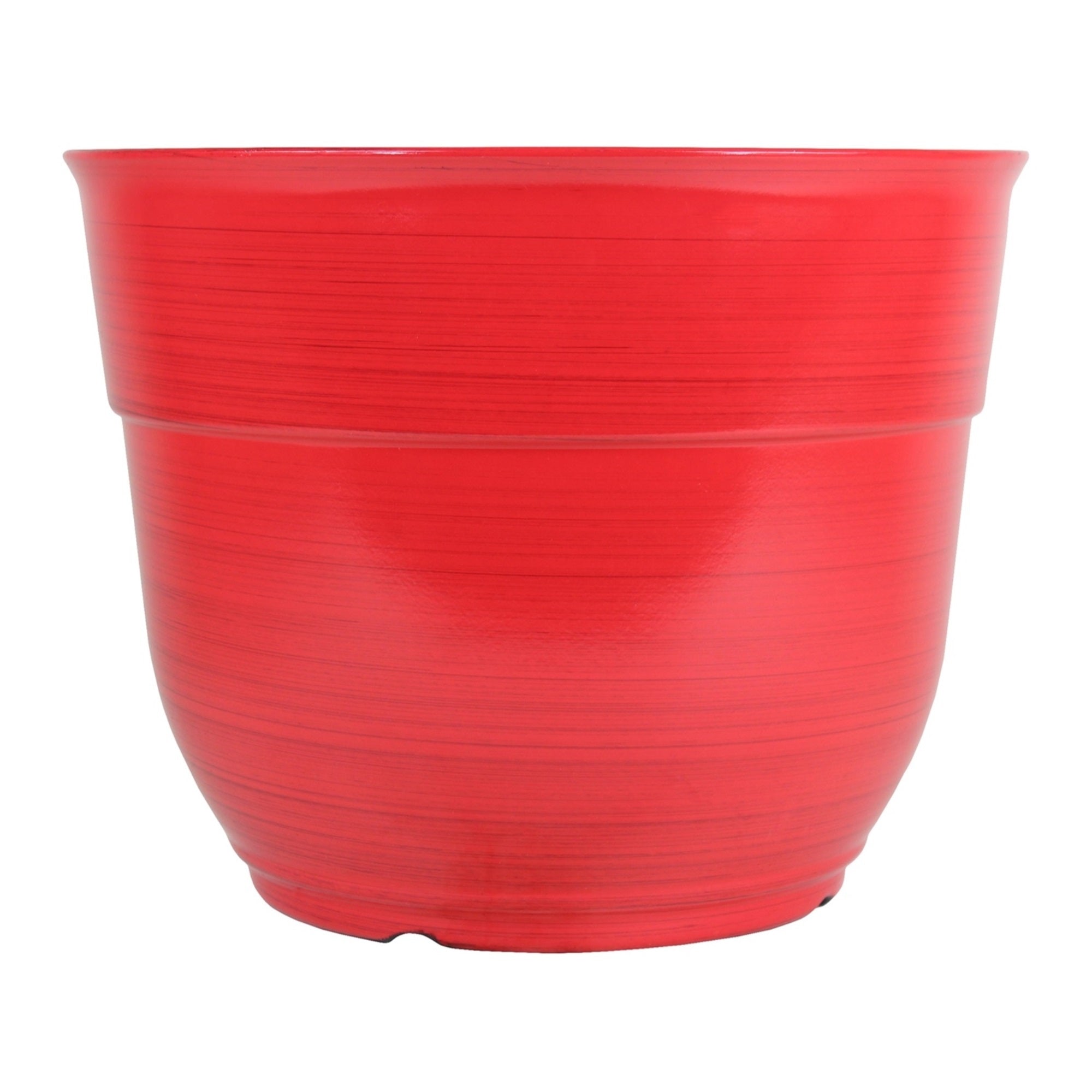 Garden Elements Large Glazed Brushed Plastic Happy Planter, 15"