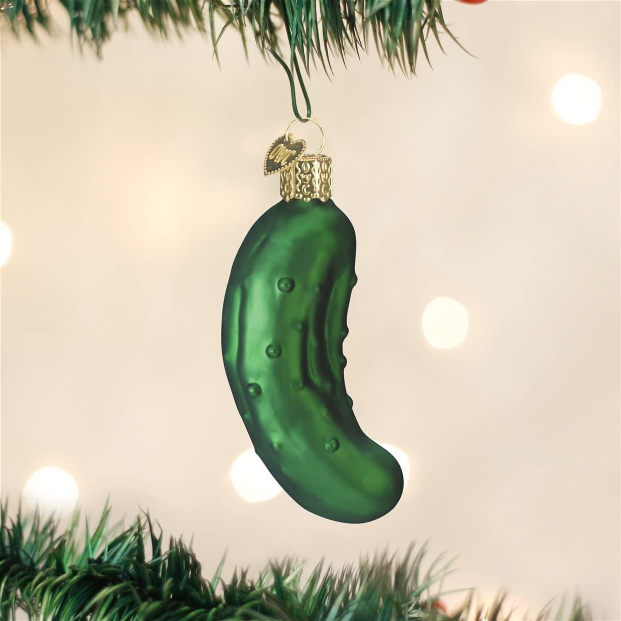 Old World Christmas Blown Glass Ornament for Christmas Tree, Pickle