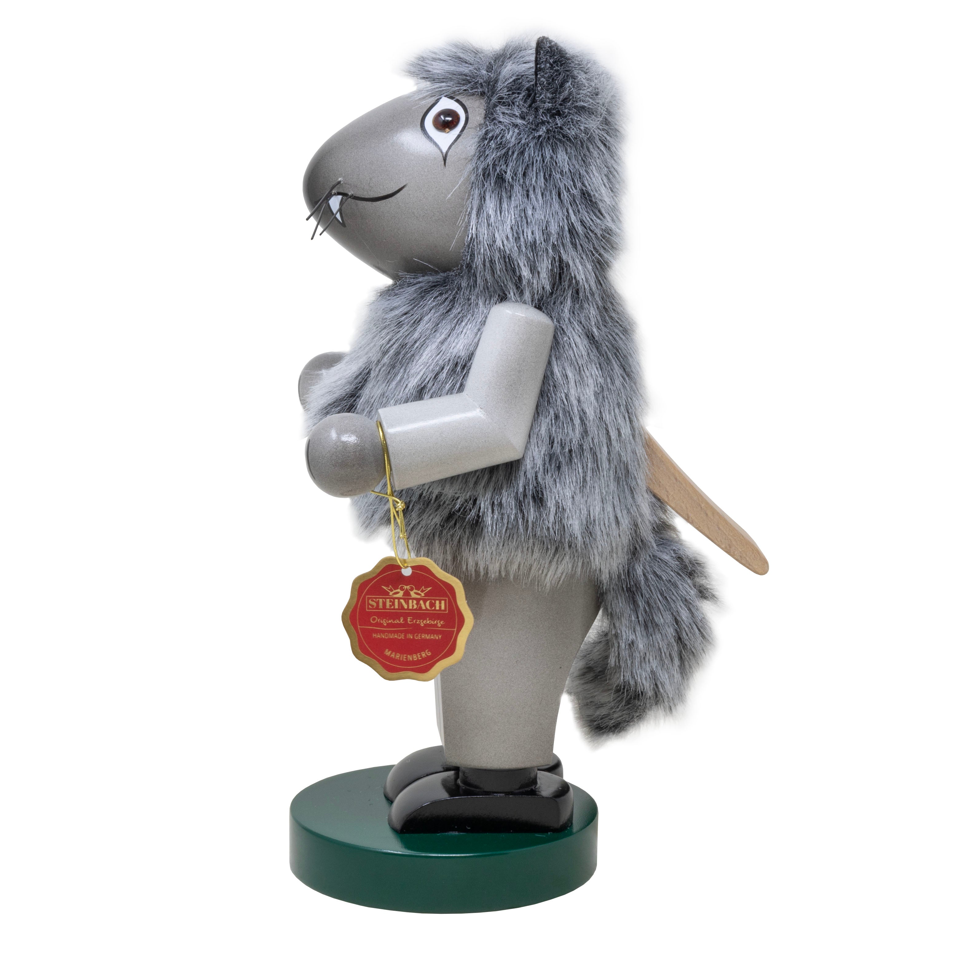 Kurt Adler Steinbach Chubby Nutcracker Collection, Furry Wolf Nutcracker, 11.5"
