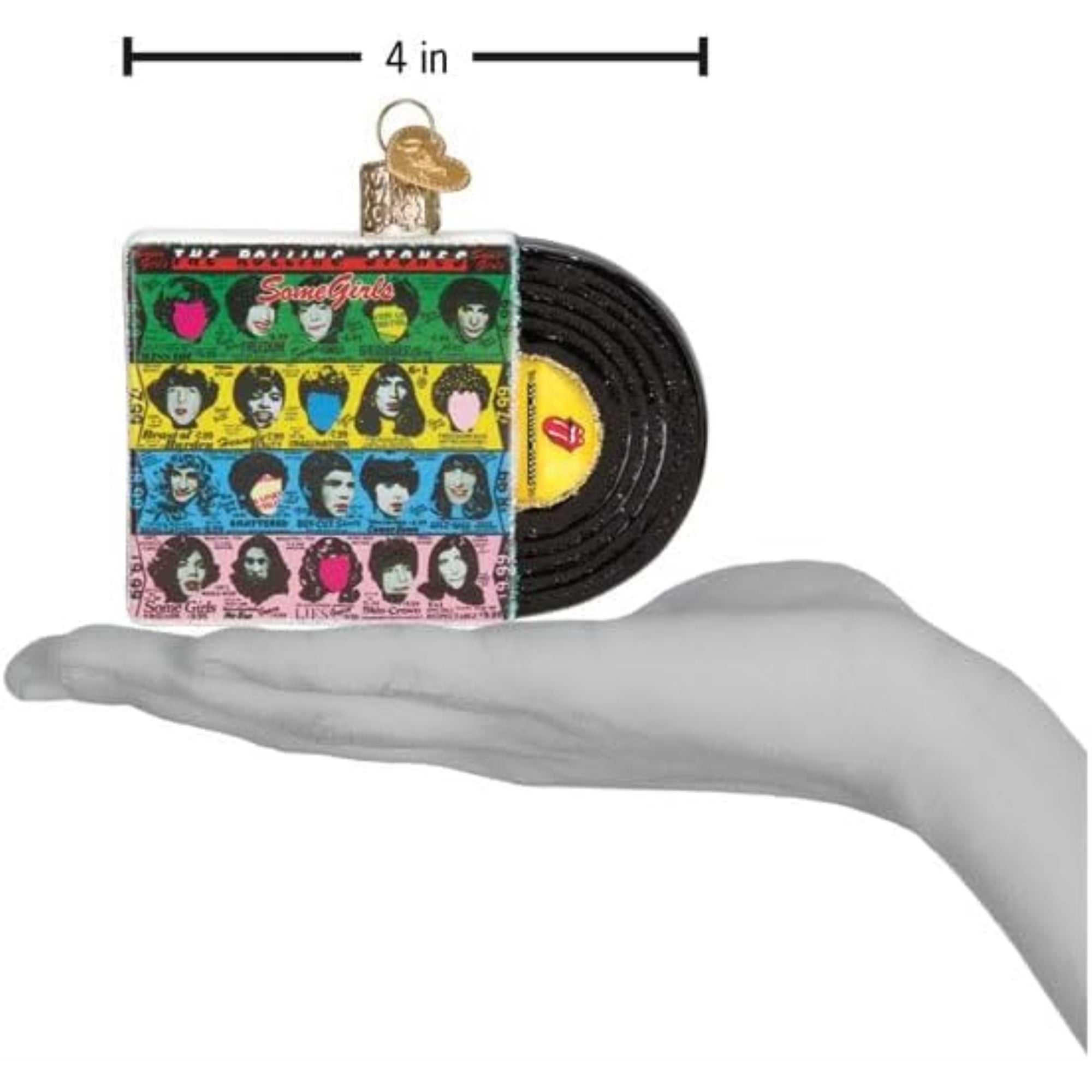 Old World Christmas Blown Glass Ornament for Christmas Tree, Some Girls Album Cover (with OWC Gift Box)