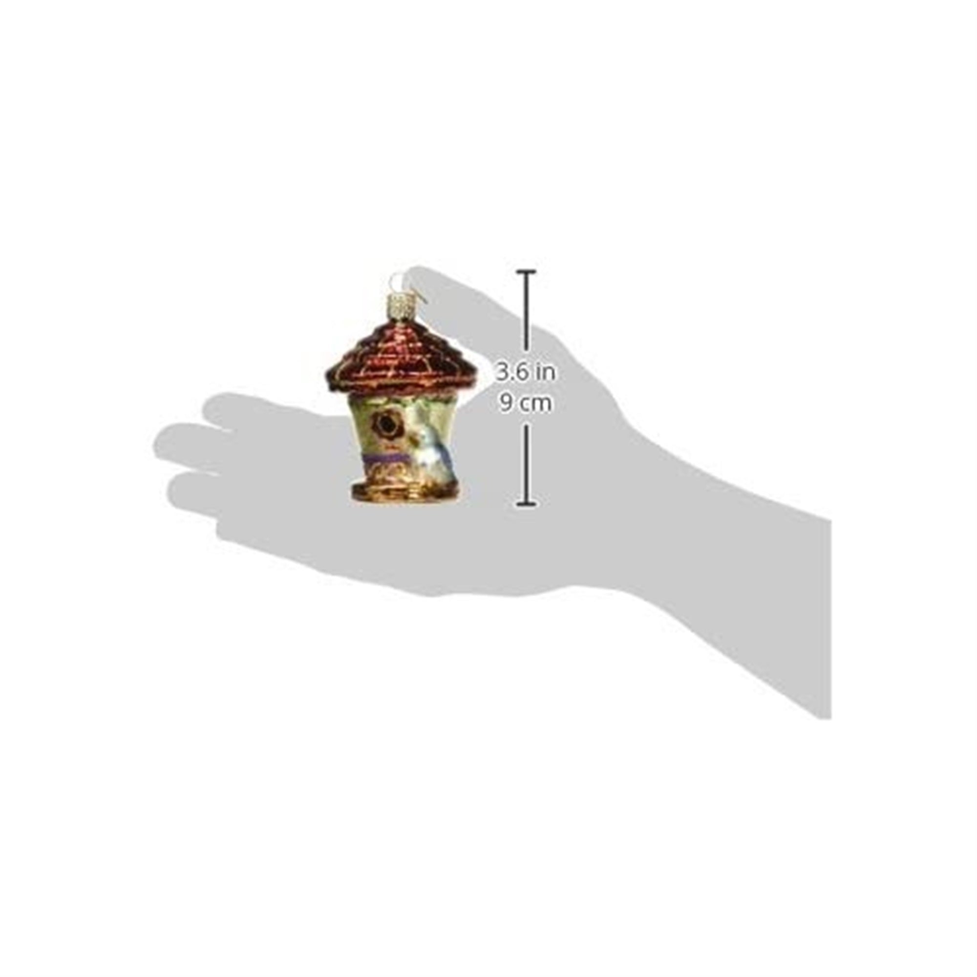 Old World Christmas Blown Glass Ornament for Christmas Tree, Charming Birdhouse