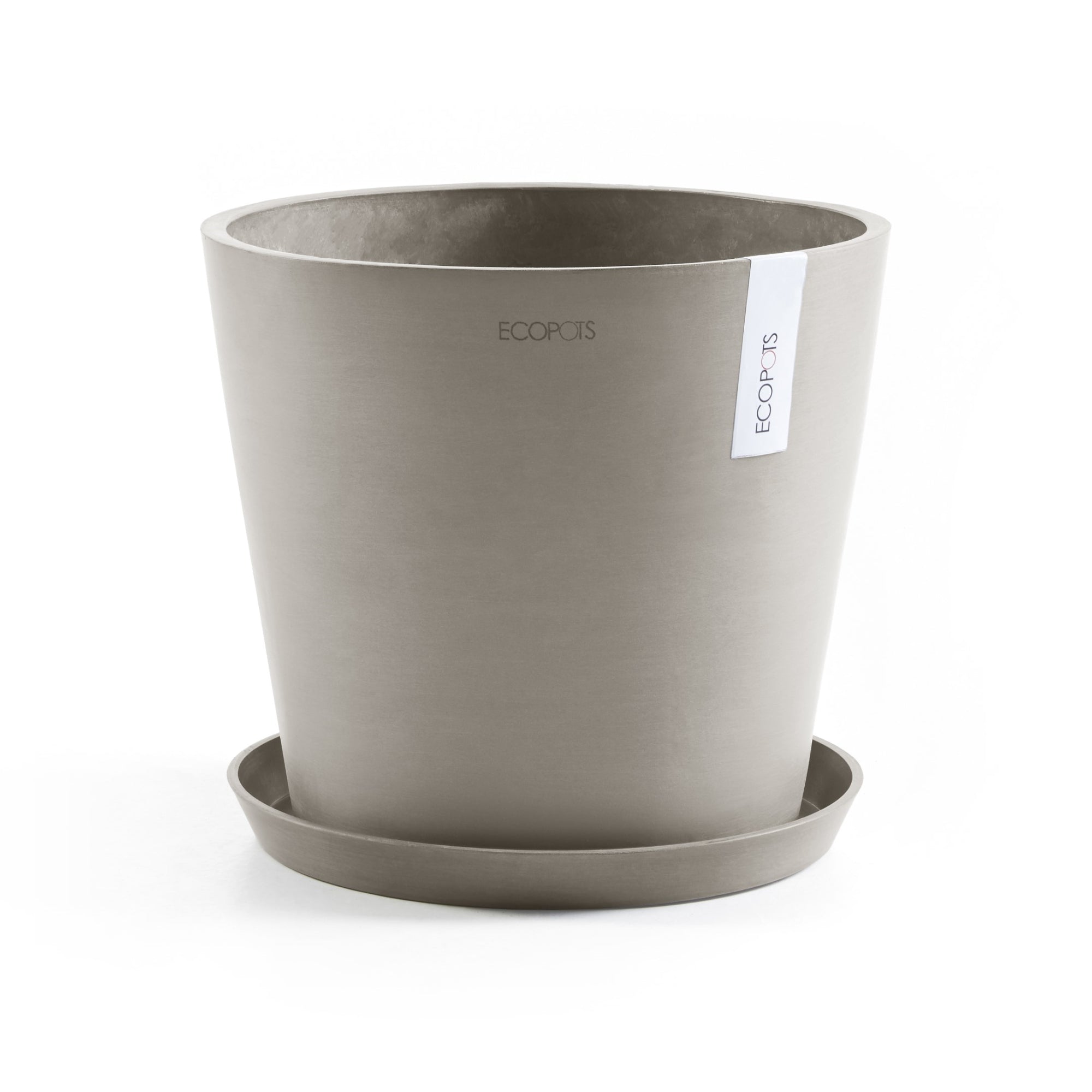 Ecopots Amsterdam Durable Modern Round In/Outdoor Recycled-Based Composite Flower Pot Planter