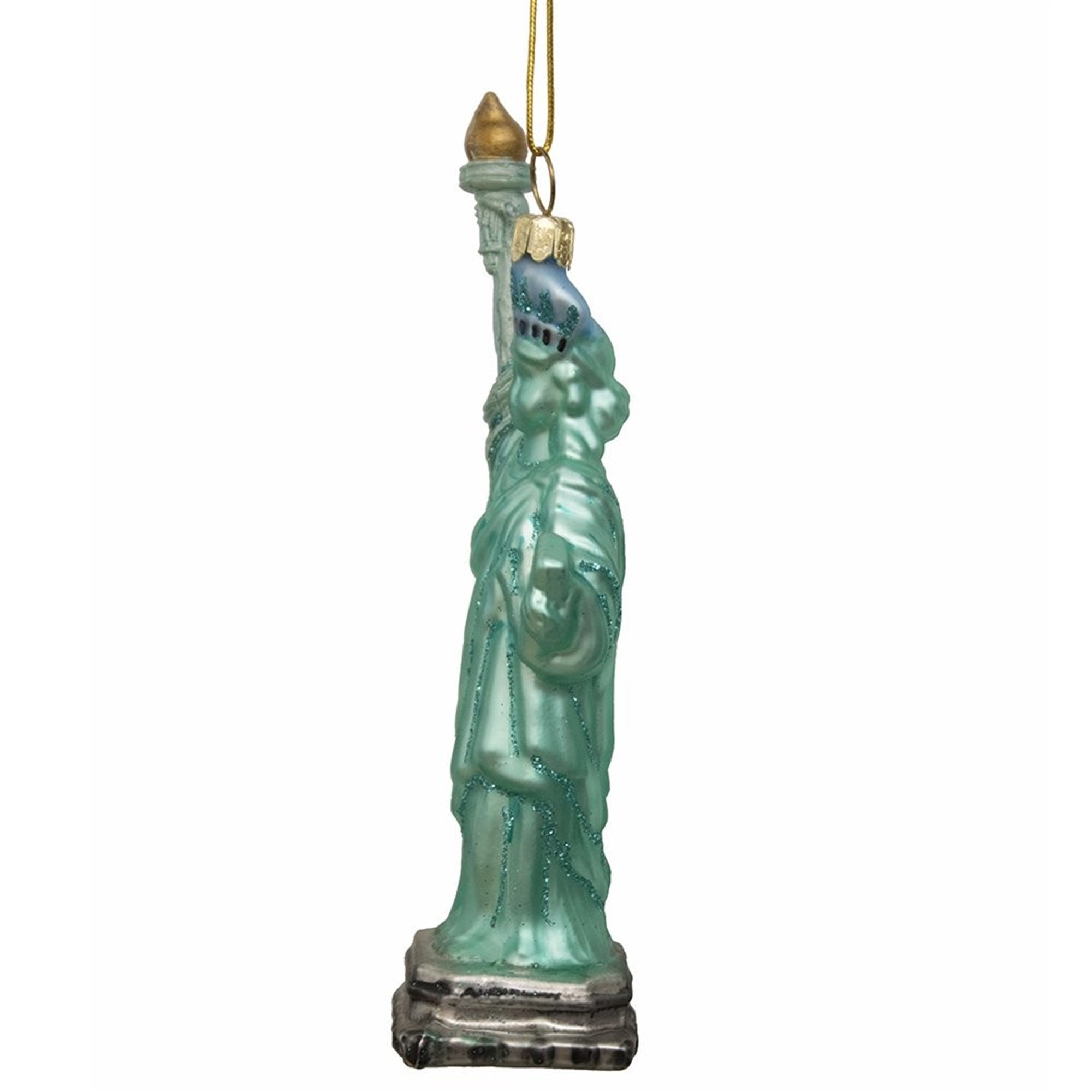 Kurt Adler Noble Gems Glass Ornament for Christmas Tree, Statue of Liberty, 5.5in