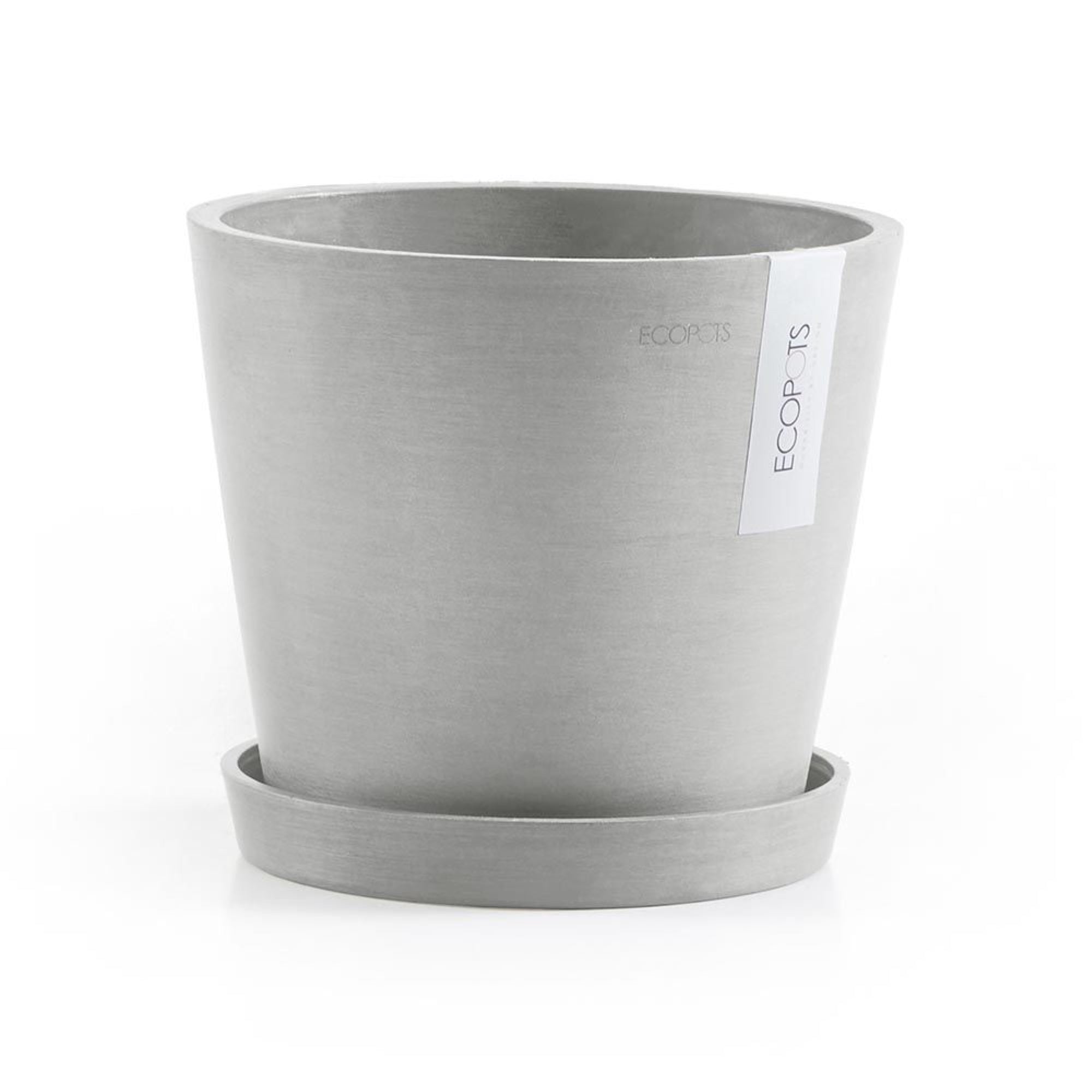 Ecopots Amsterdam Durable Modern Round In/Outdoor Recycled-Based Composite Flower Pot Planter