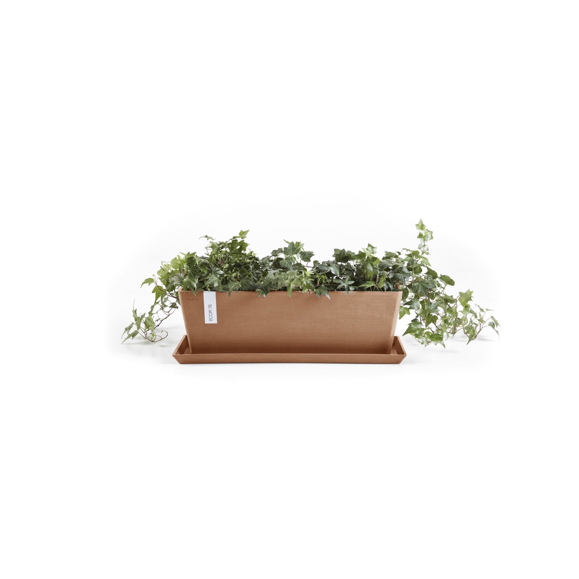 Ecopots Bruges Durable Modern Rectangular Indoor/Outdoor Recycled-Based Composite Flower Pot Planter