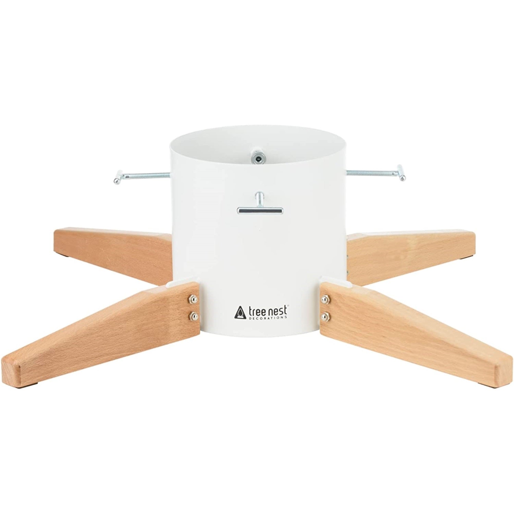 Tree Nest Christmas Tree Stand Base for Real 10ft Trees Nordic Style Decoration Timber, Large