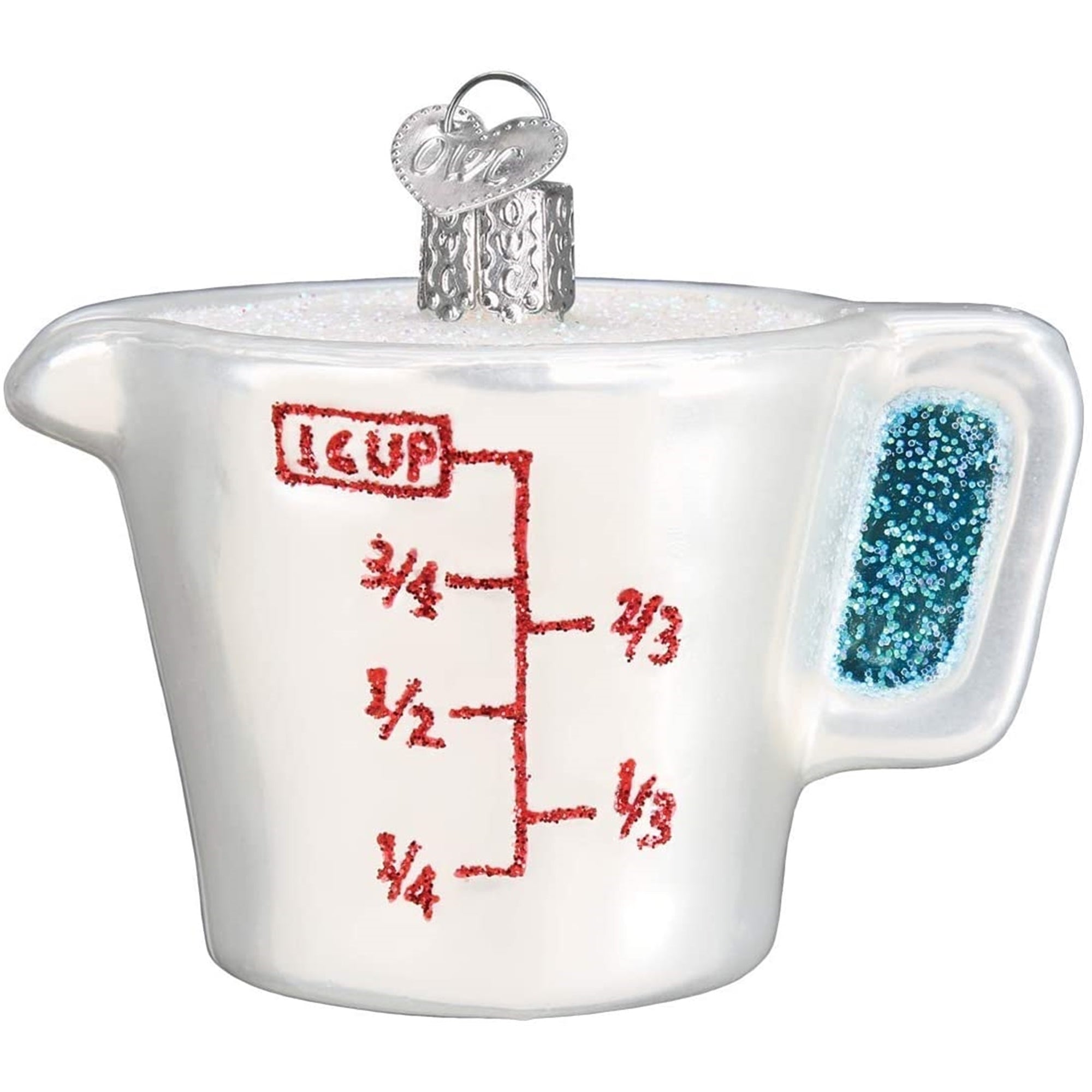 Old World Christmas Blown Glass Ornament for Christmas Tree, Measuring Cup
