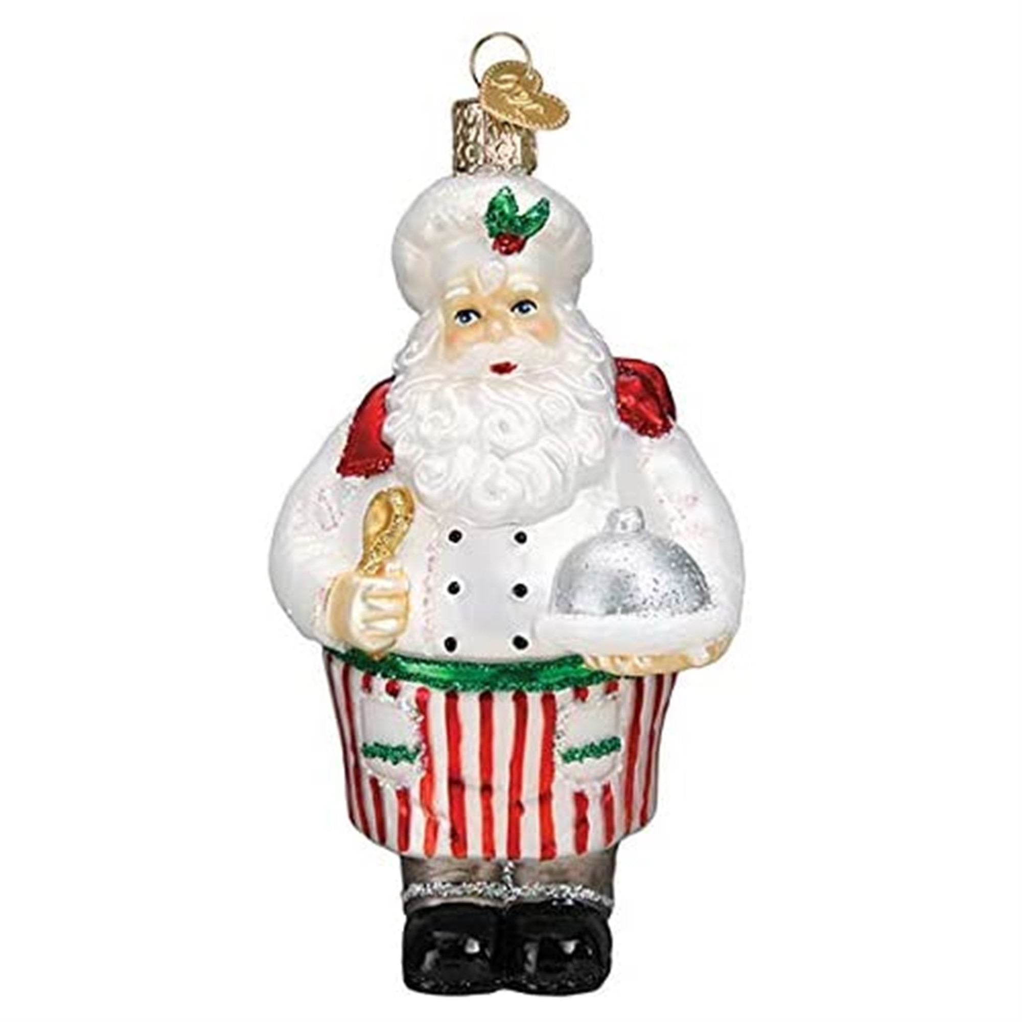 Old World Christmas Blown Glass Ornament for Christmas Tree, Chef Santa