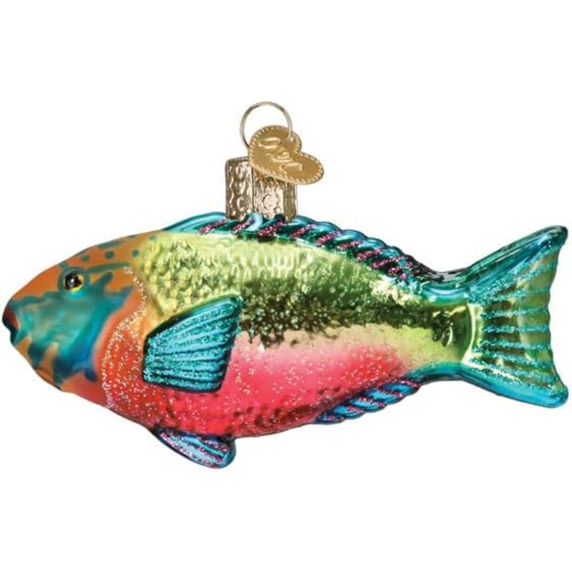 Old World Christmas Blown Glass Ornament for Christmas Tree, Parrotfish (with OWC Gift Box)