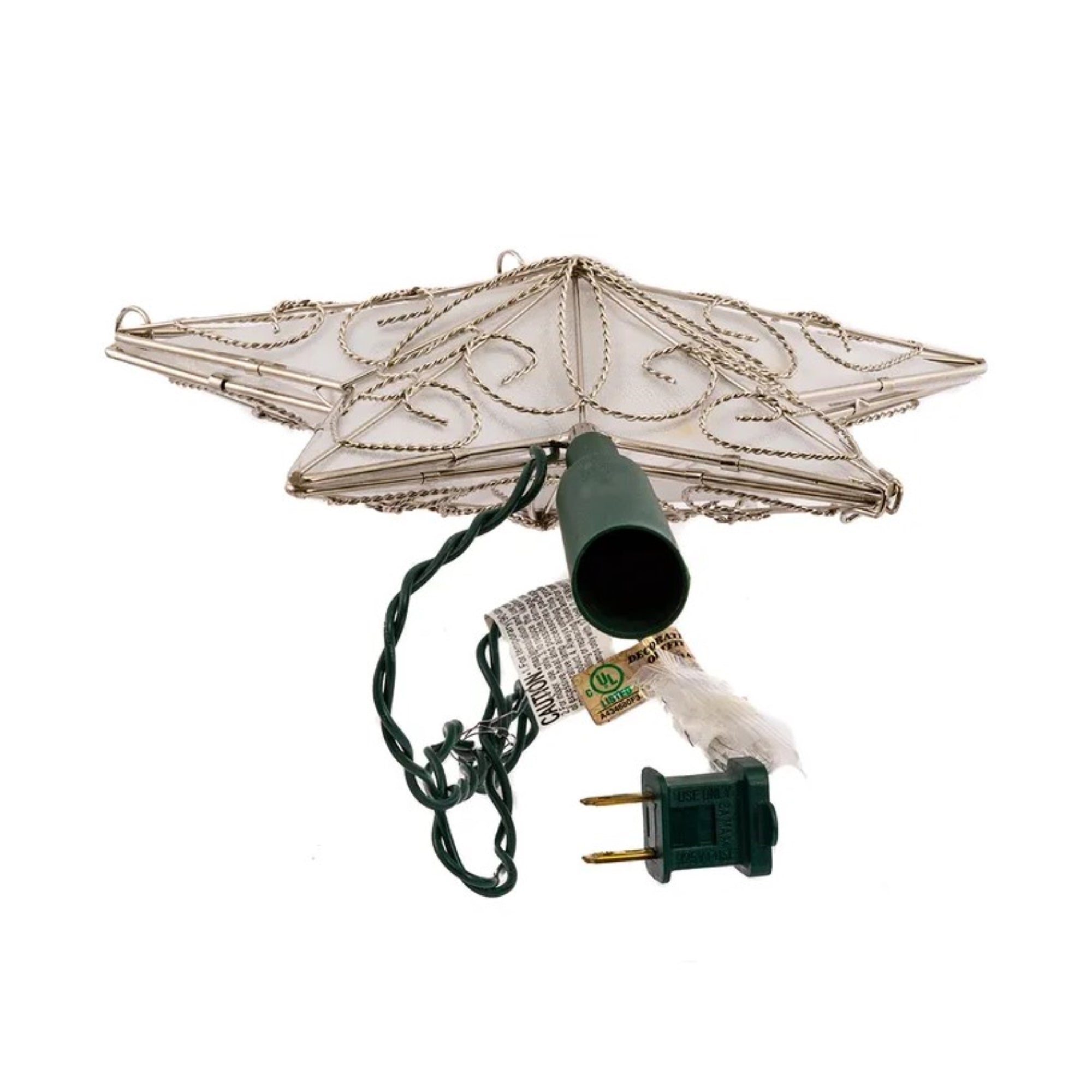 Kurt Adler Star Christmas Tree Topper, 8.5"