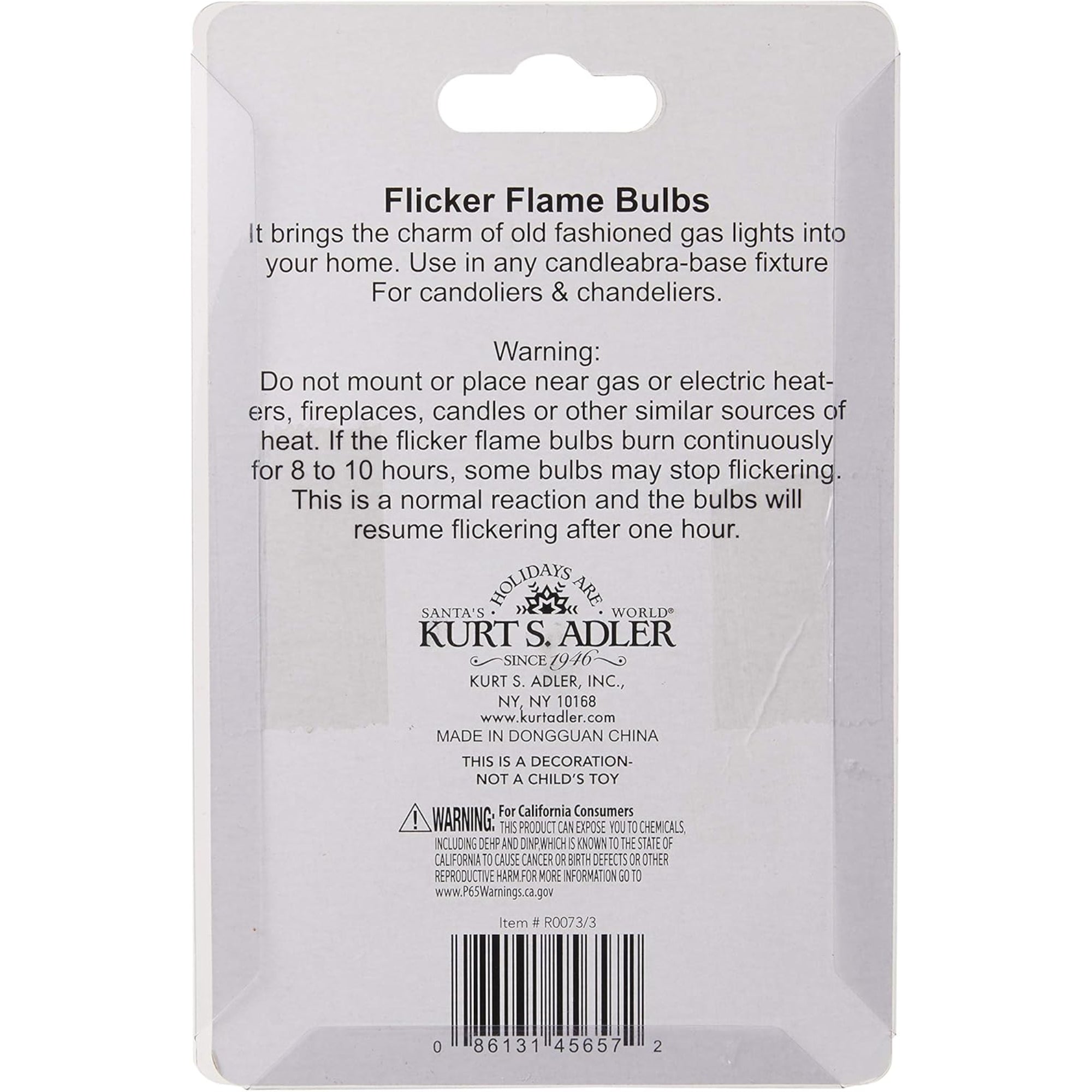 Kurt Adler Replacement Flickering Light Bulbs for UL0702 and UL0740 (Pack of 3)
