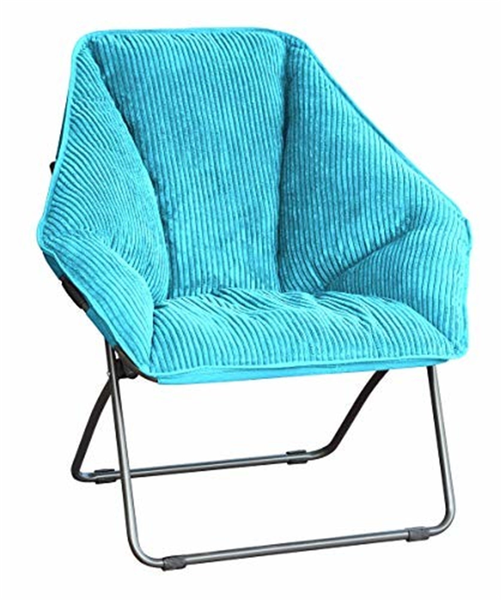 Zenithen Limited Indoor/Outdoor Plush Portable Accent Seat Hexagon Folding Dish Chair For Dorm, Game, and Bedrooms