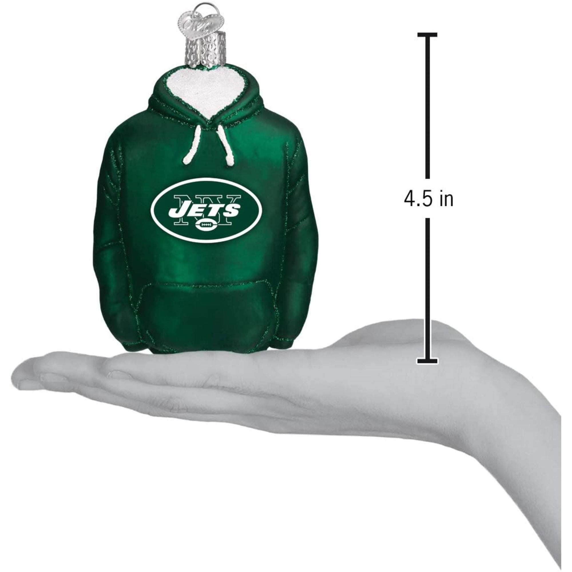 Old World Christmas Blown Glass Ornament for Christmas Tree, New York Jets Hoodie