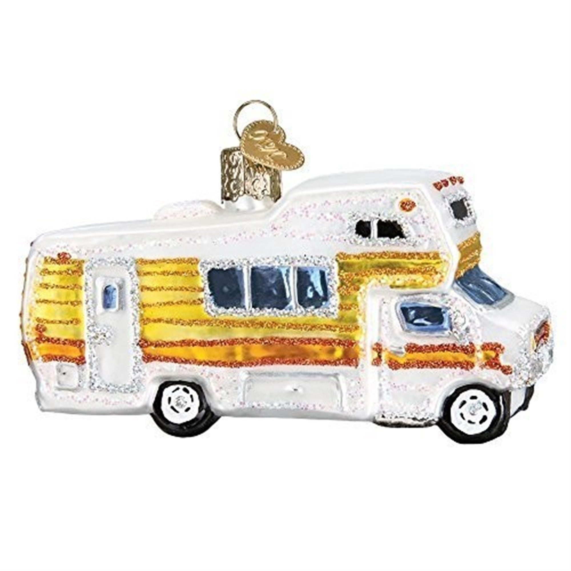 Old World Christmas Blown Glass Ornament for Christmas Tree, Classic Motorhome