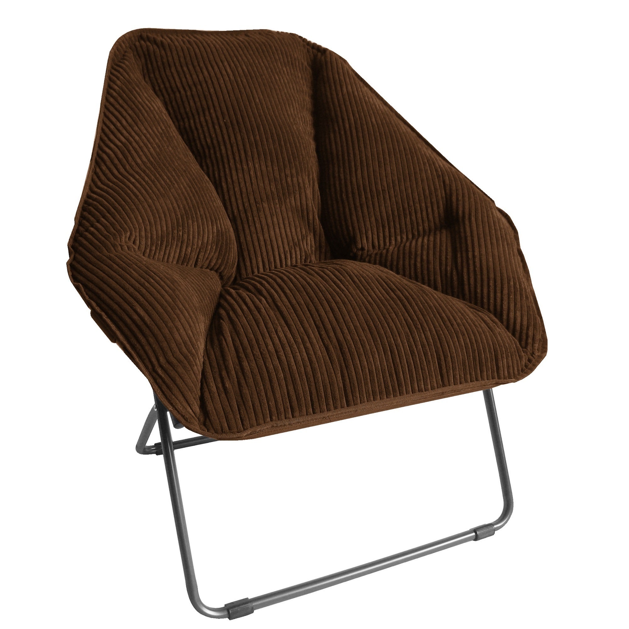 Zenithen Limited Indoor/Outdoor Plush Portable Accent Seat Hexagon Folding Dish Chair For Dorm, Game, and Bedrooms