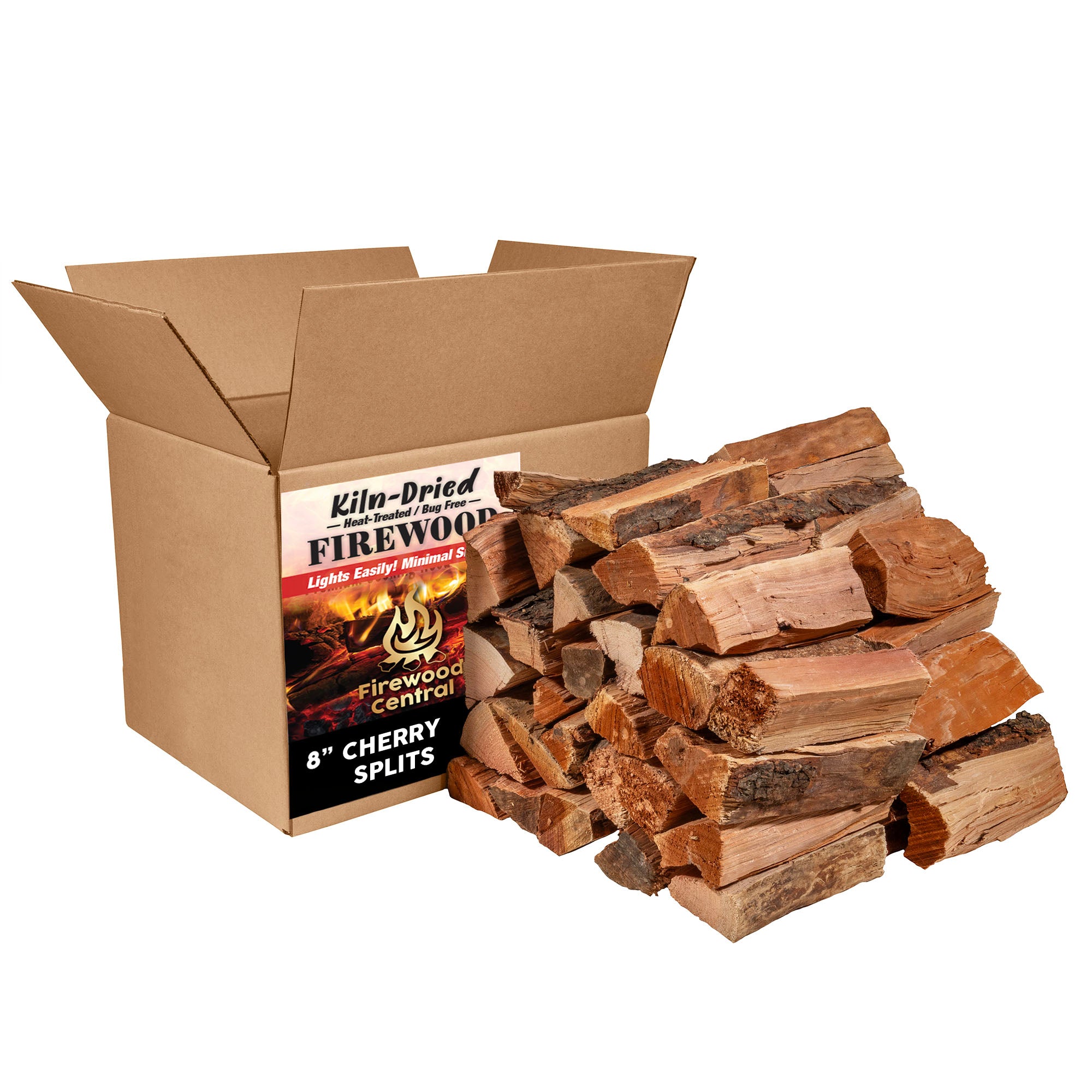 Firewood Central Kiln-Dried PA Hardwood – 8” Splits (30–35 Pieces) – Smoking Wood for Pizza Ovens, BBQ & Fire Pits – Easy Light, Low Smoke, USA Sourced