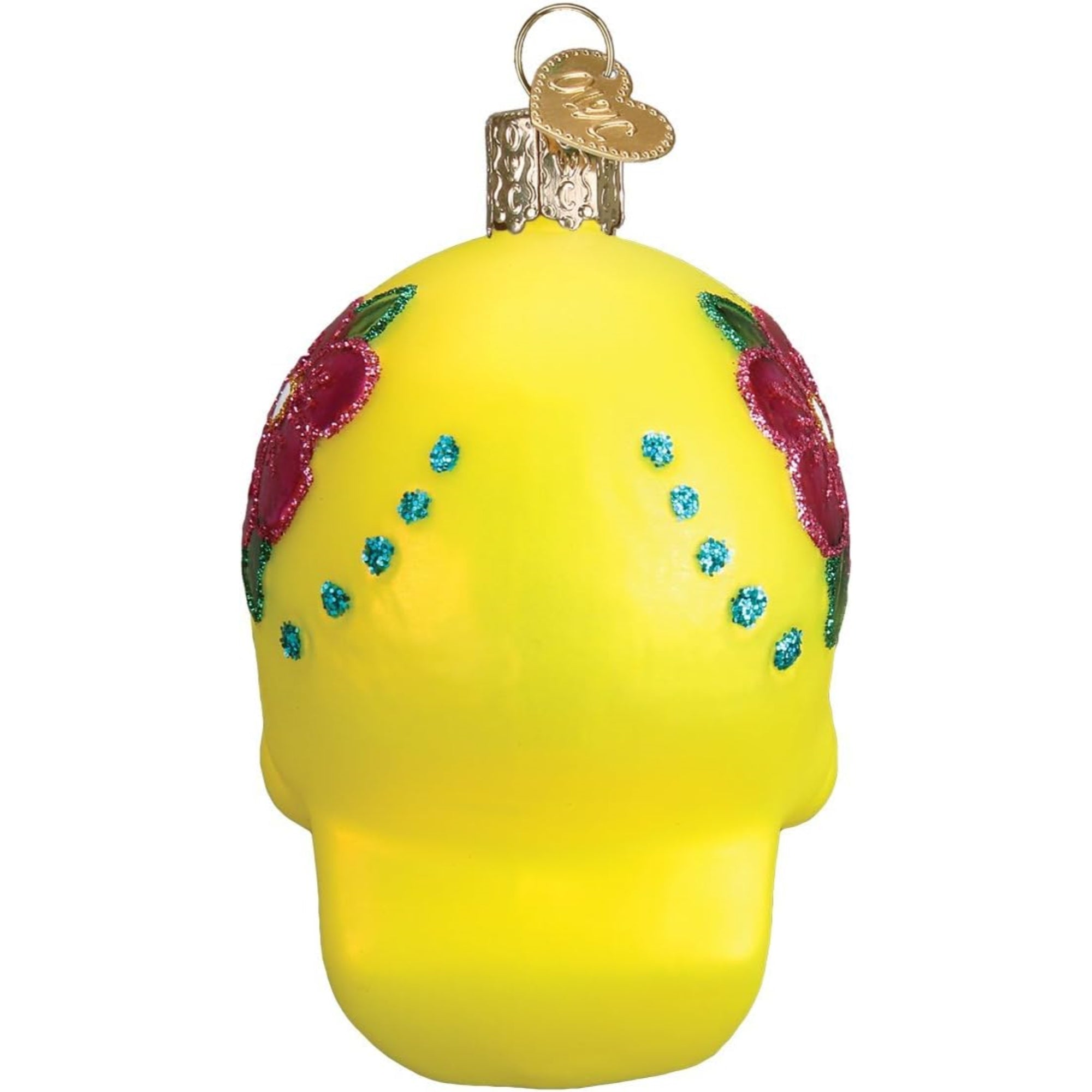 Old World Christmas Blown Glass Ornament for Christmas Tree, Sugar Skull (with OWC Gift Box)