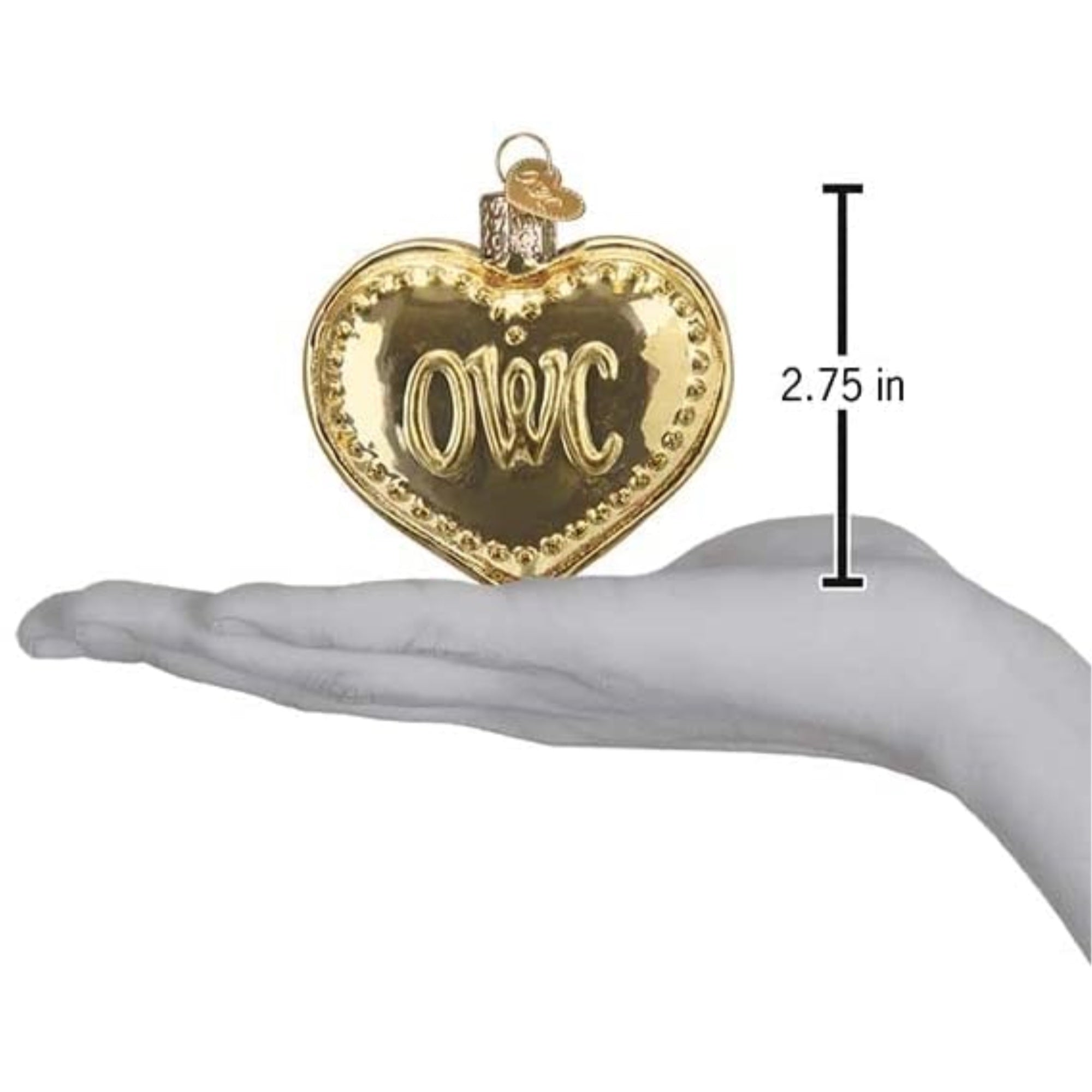Old World Christmas Blown Glass Ornament for Christmas Tree, OWC Heart