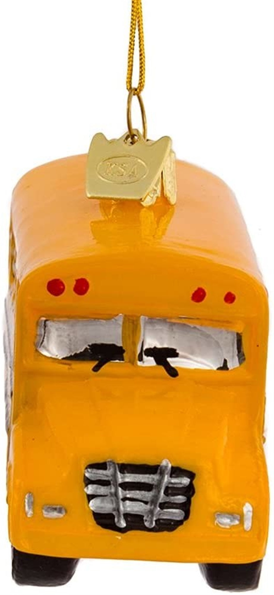 Kurt Adler Noble Gems Glass Ornament for Christmas Tree, School Bus