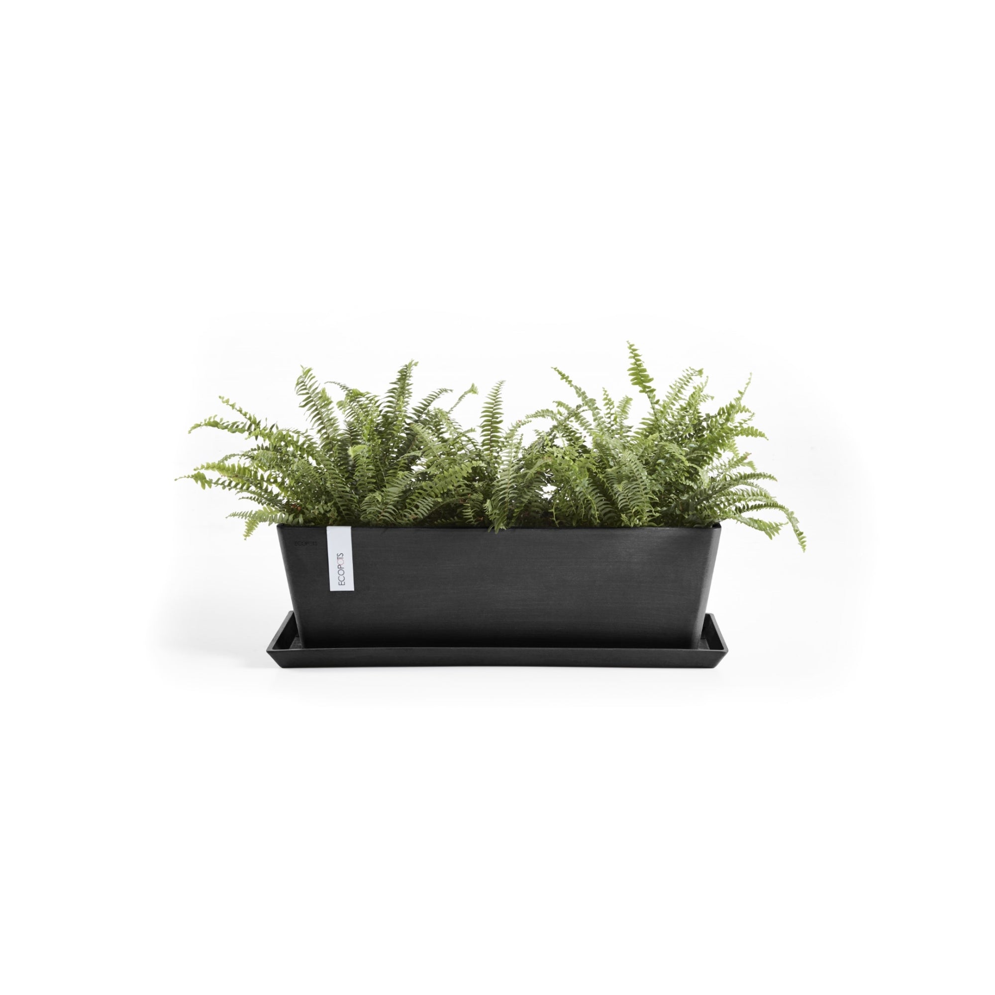 Ecopots Bruges Durable Modern Rectangular Indoor/Outdoor Recycled-Based Composite Flower Pot Planter