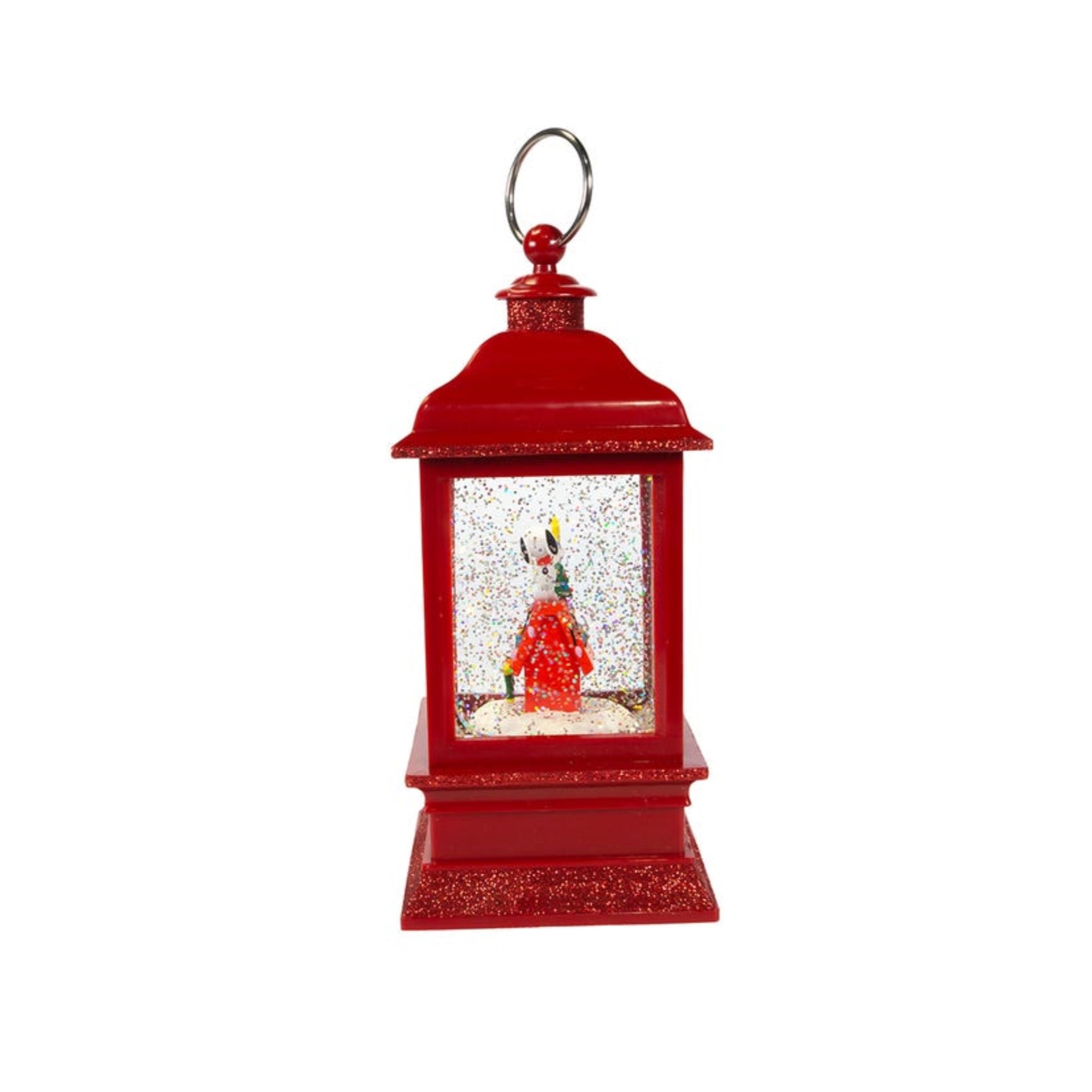 Kurt Adler Battery Operated Musical Lantern Peanuts Christmas Decoration, Snoopy, 9"