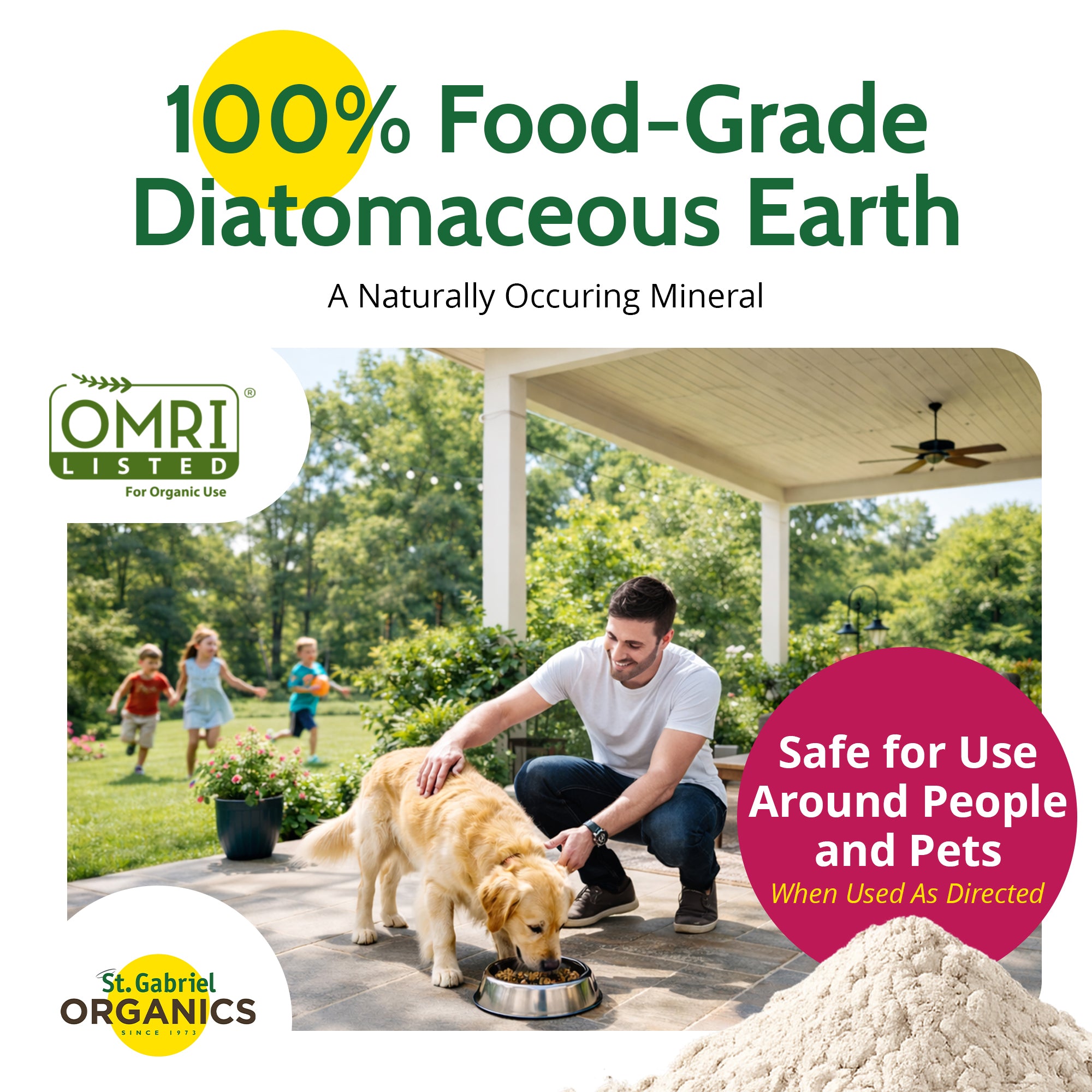 St. Gabriel Organics GoodEarth Food-Grade Anti-Caking Diatomaceous Earth