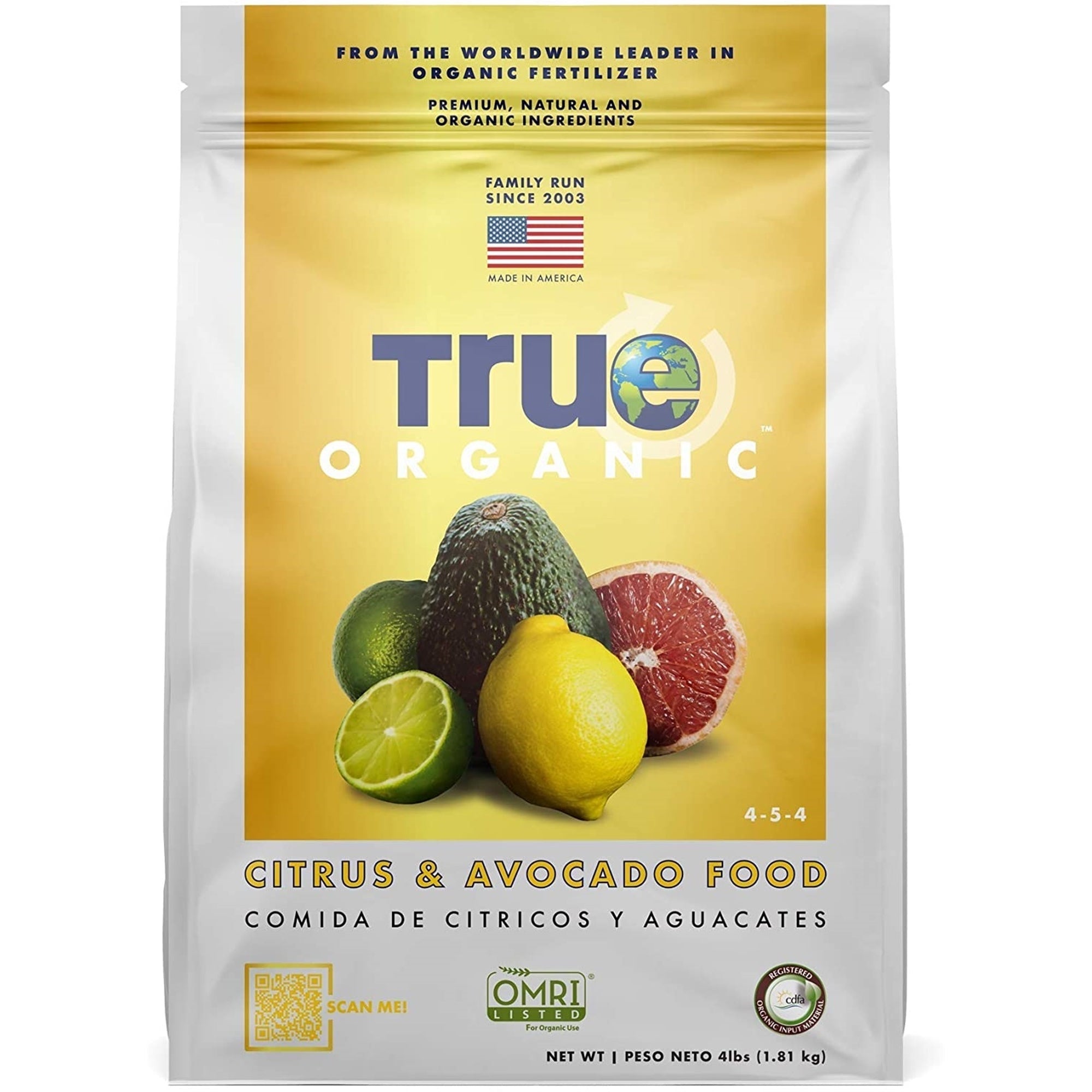 True Organic Granular Citrus & Avocado Food