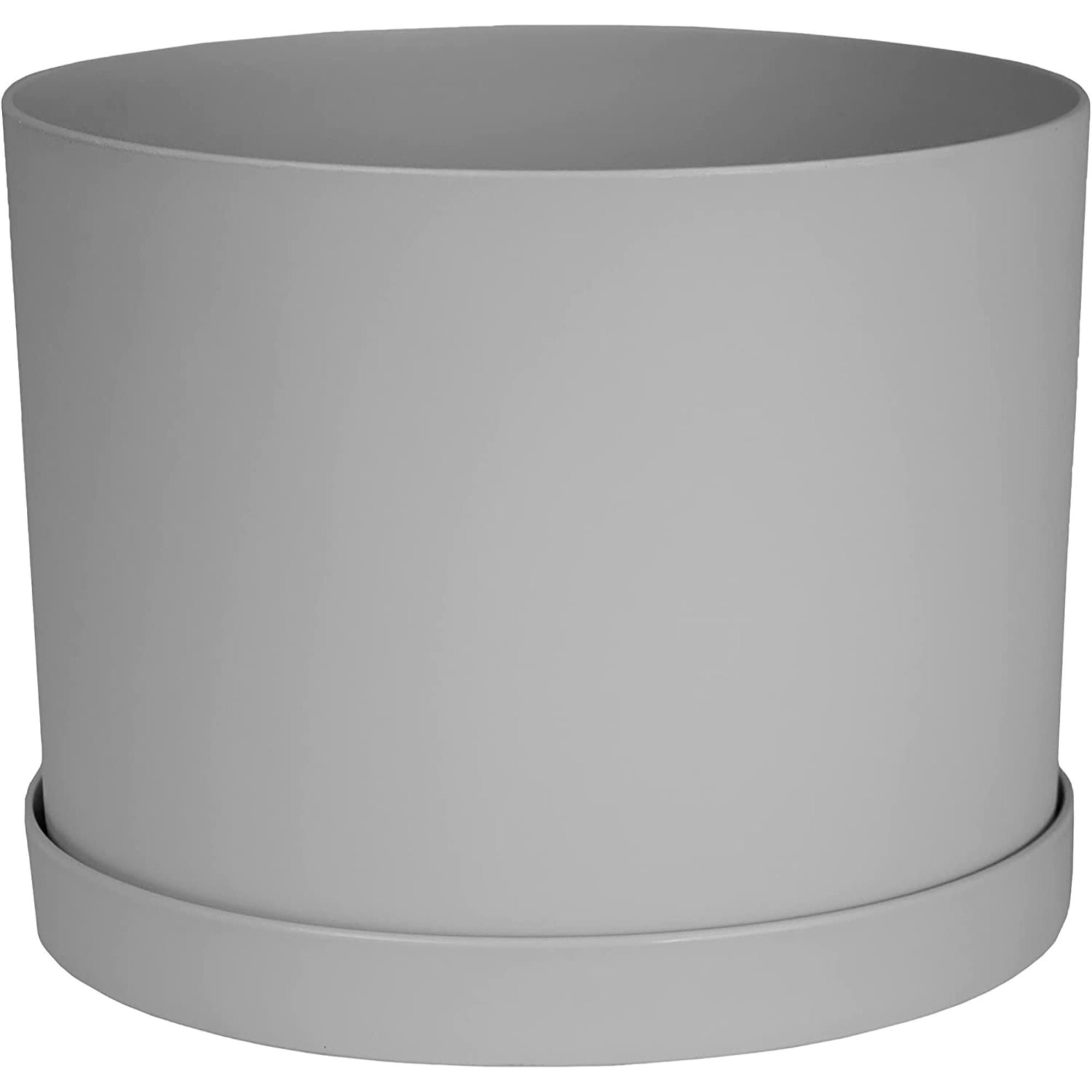 Bloem Mathers Round Plastic Planter with Saucer Tray