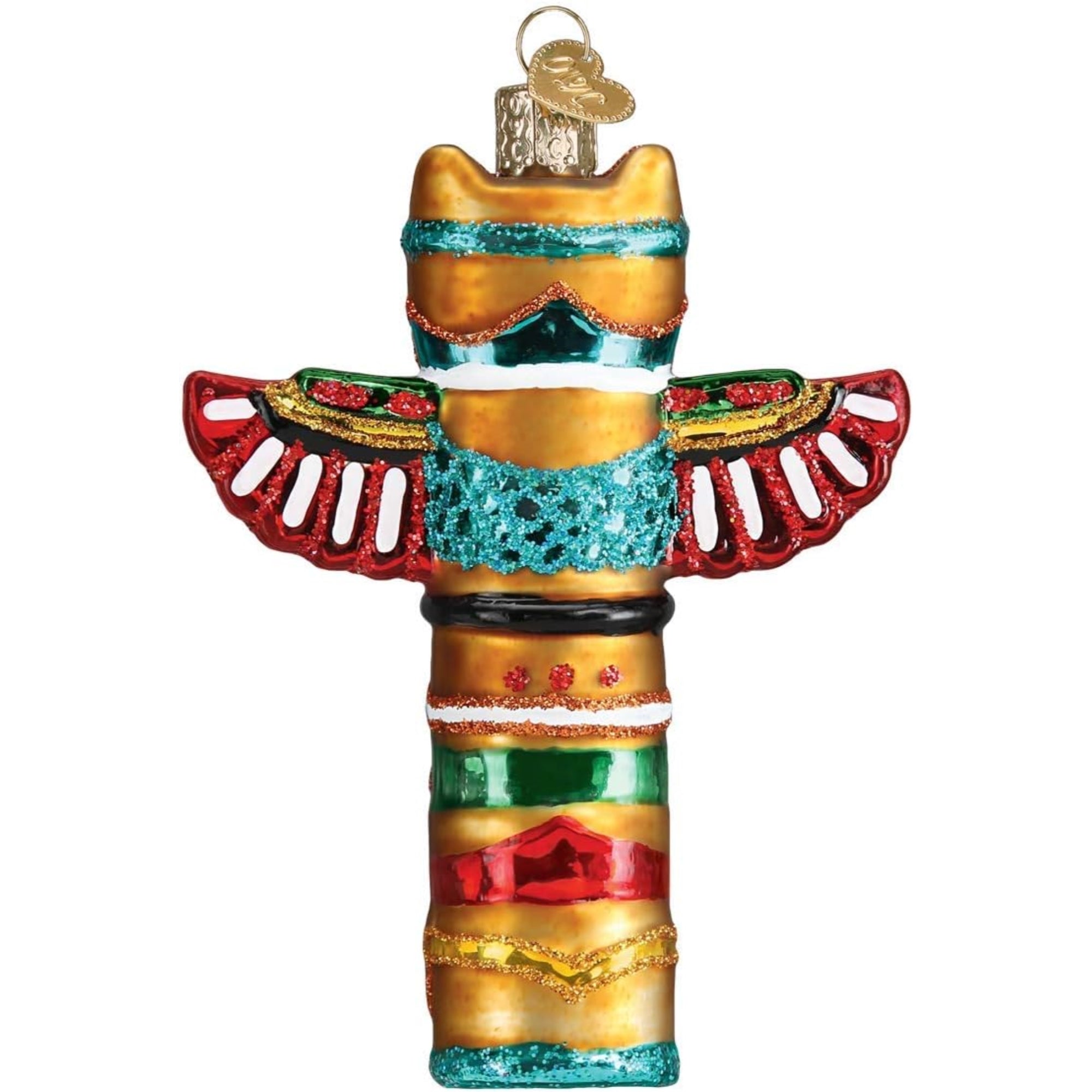 Old World Christmas Blown Glass Ornament for Christmas Tree, Totem Pole (with OWC Gift Box)