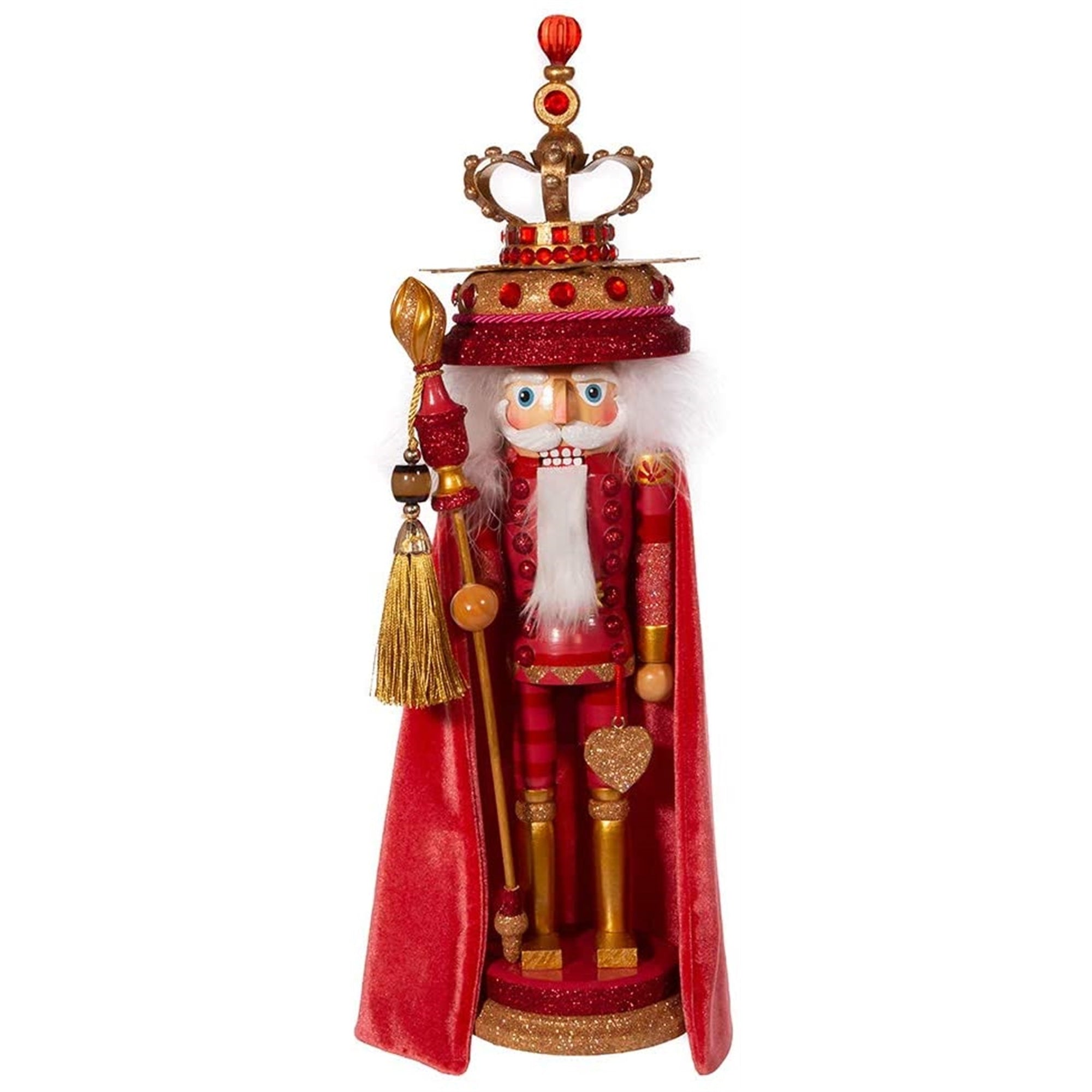 Kurt Adler Hollywood Nutcrackers, Coral King, 18"