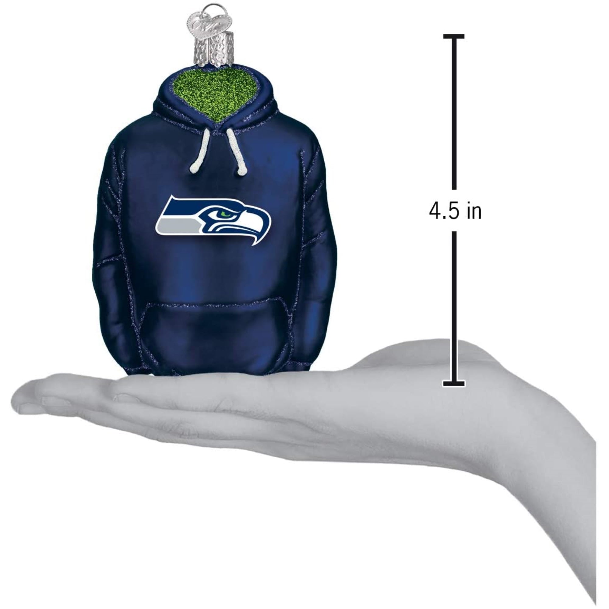 Old World Christmas Seattle Seahawks Hoodie Ornament For Christmas Tree