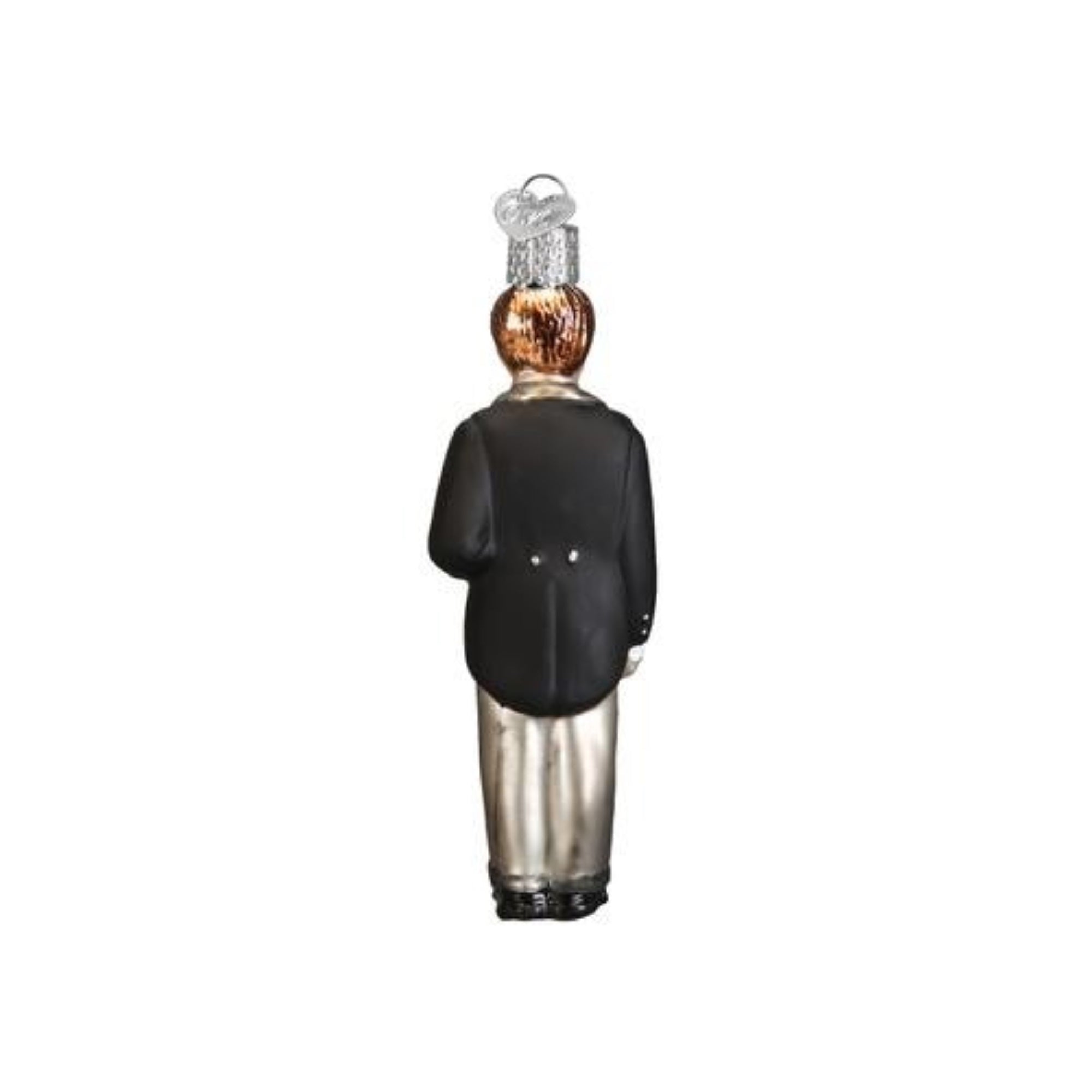 Old World Christmas Blown Glass Ornament for Christmas Tree, Brunette Groom