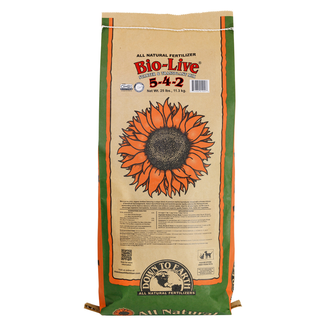 Down to Earth Organic Bio-Live Fertilizer Mix 5-4-2