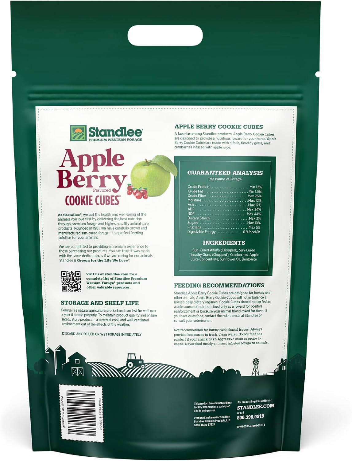 Standlee Hay Company Apple Berry Cookie Cubes Horse Treats