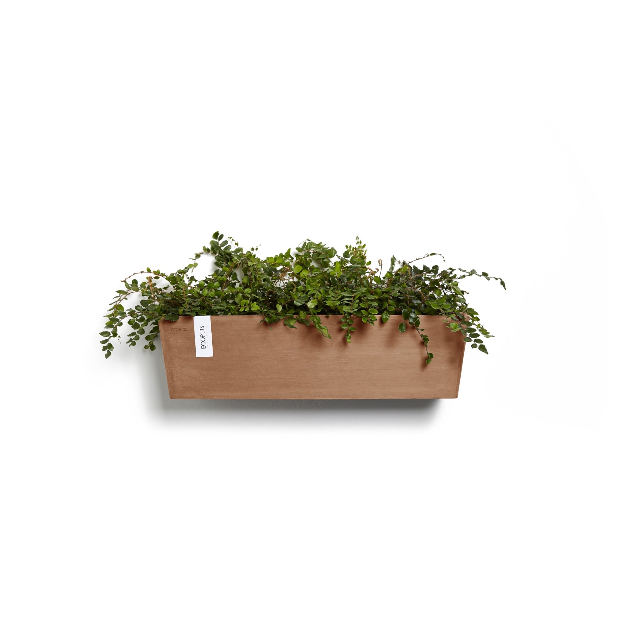 Ecopots Manhattan Wall Durable Modern Rectangular Indoor/Outdoor Recycled-Based Composite Hanging Flower Planter
