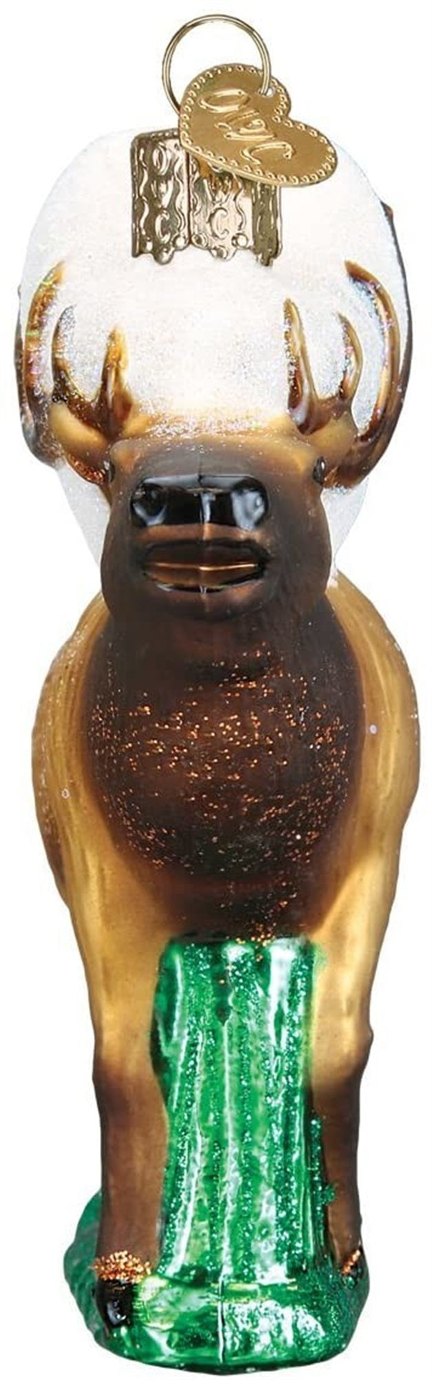 Old World Christmas Blown Glass Ornament for Christmas Tree, Elk