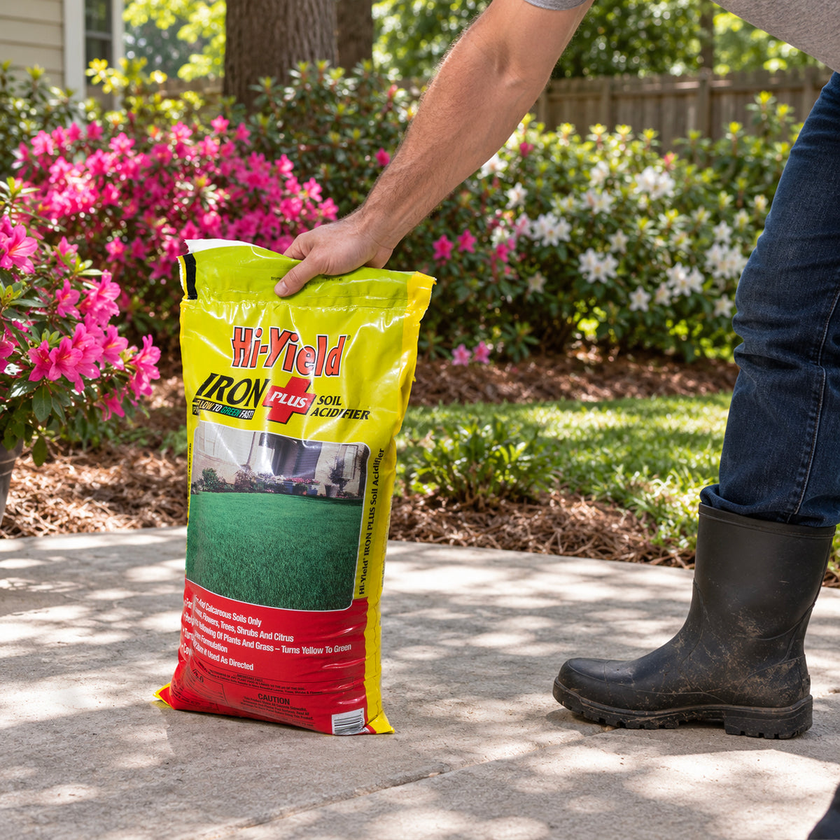 Hi-Yield 11-0-0 Iron Plus Soil Acidifier, Fast-Green Formulation, 20lb