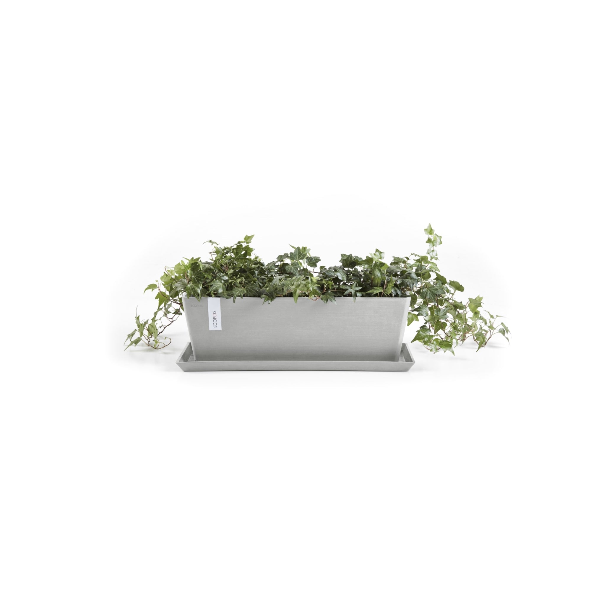 Ecopots Bruges Durable Modern Rectangular Indoor/Outdoor Recycled-Based Composite Flower Pot Planter