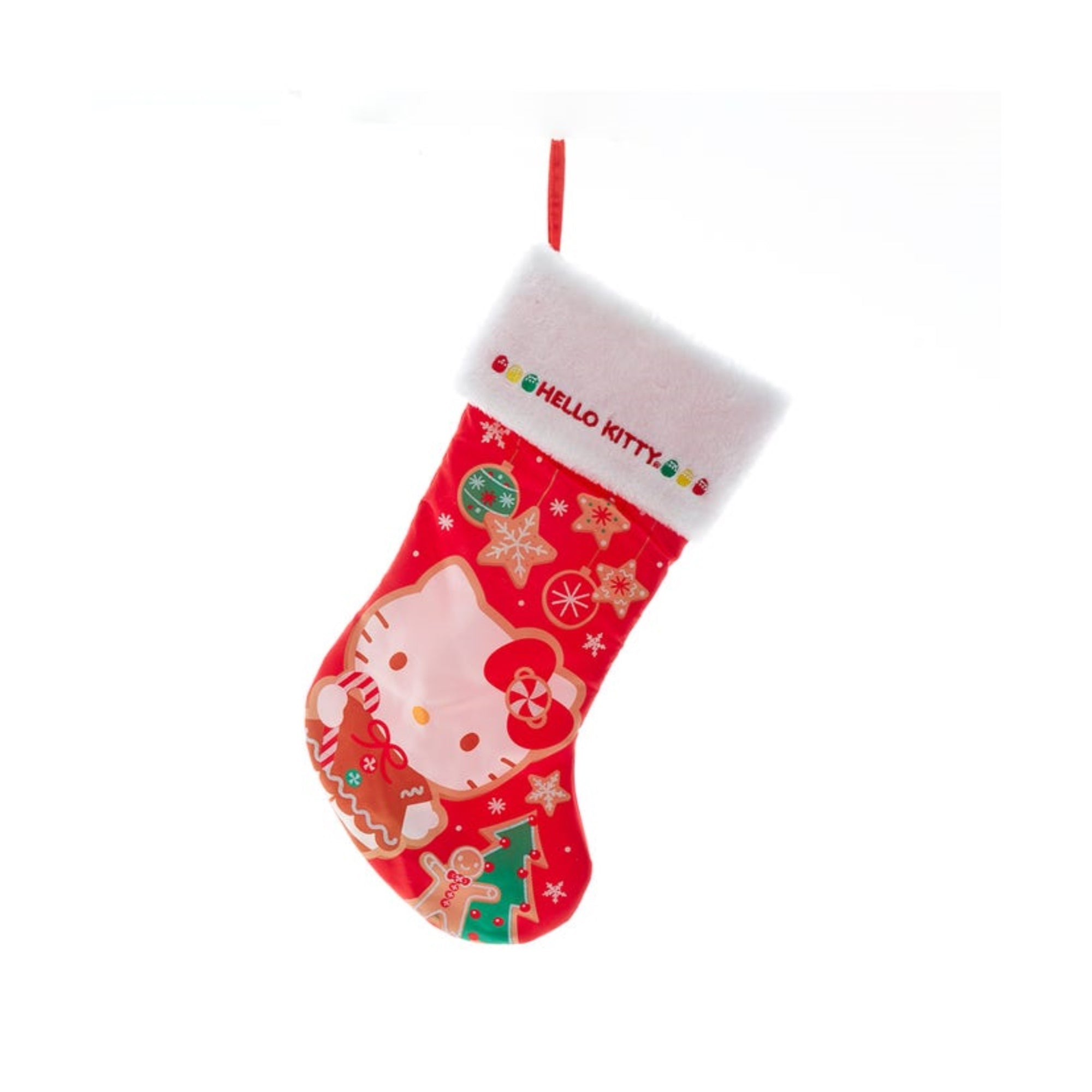 Kurt Adler Polyester Hello Kitty Printed Christmas Stocking with Cuff, 19"