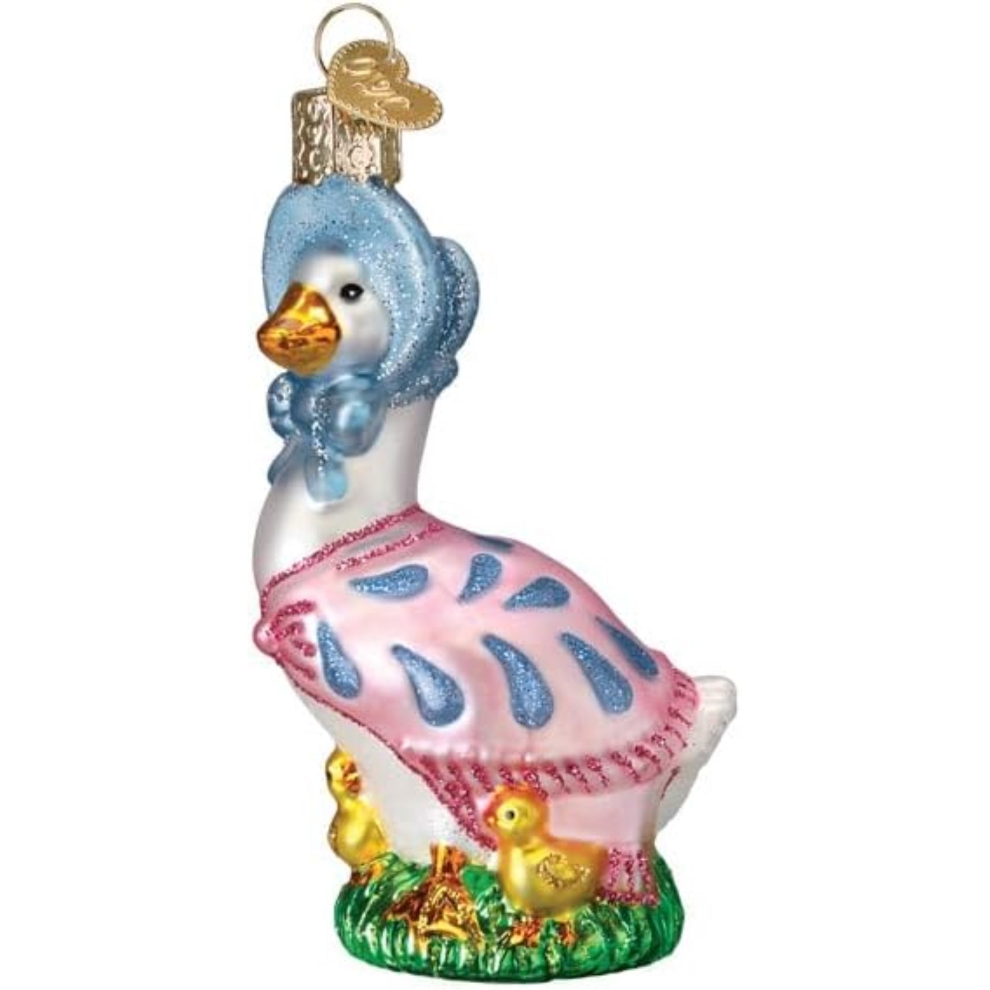 Old World Christmas Blown Glass Ornament for Christmas Tree, Jemima Puddle-Duck (with OWC Gift Box)