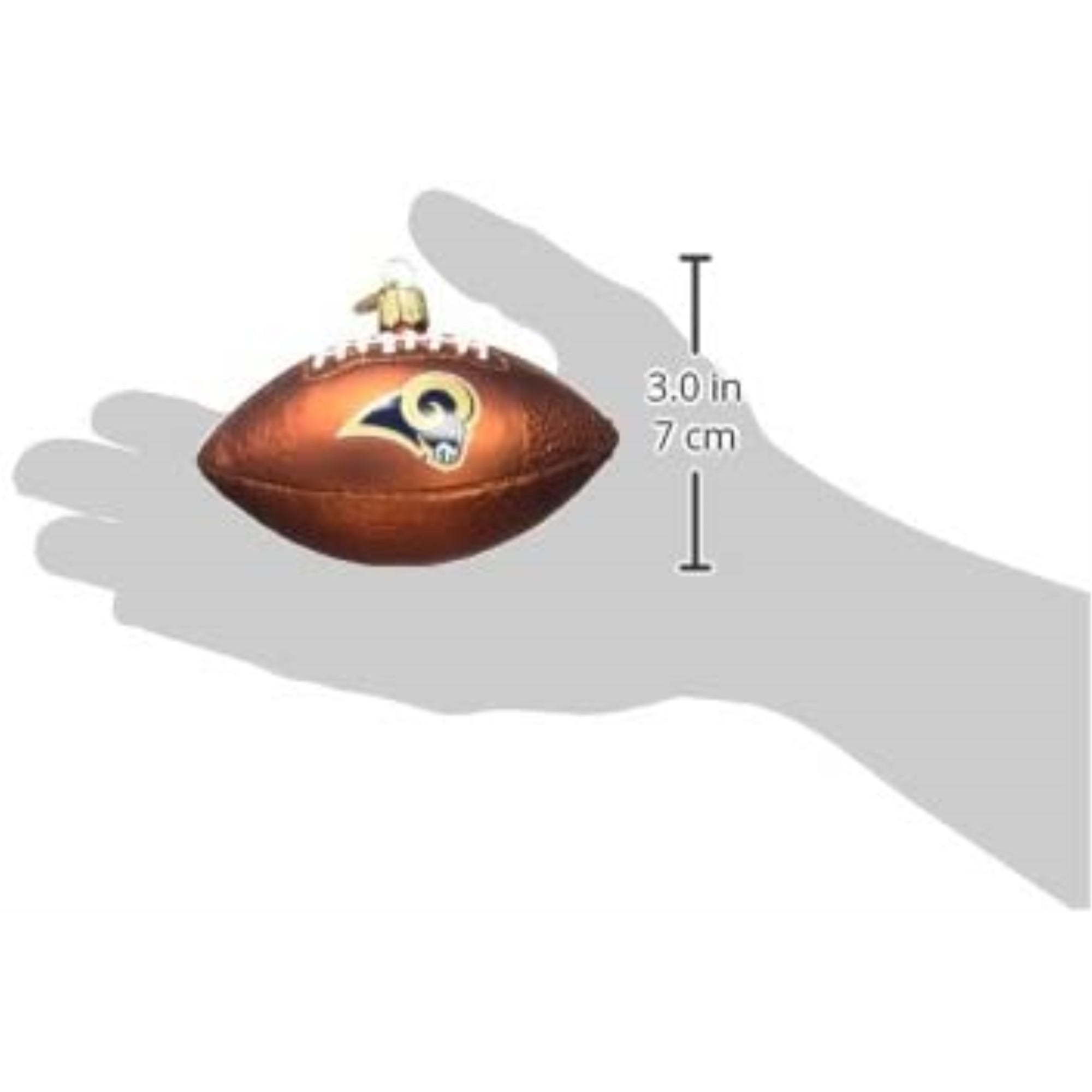 Old World Christmas Blown Glass Ornament for Christmas Tree, Los Angeles Rams Football