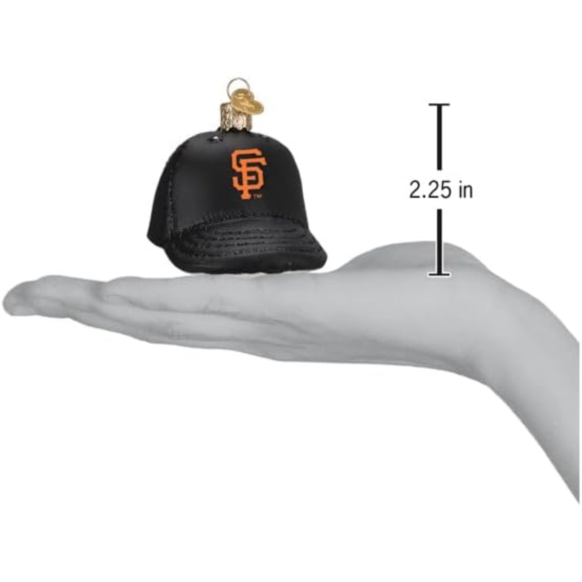 Old World Christmas Blown Glass Ornament for Christmas Tree, San Francisco Giants Baseball Cap