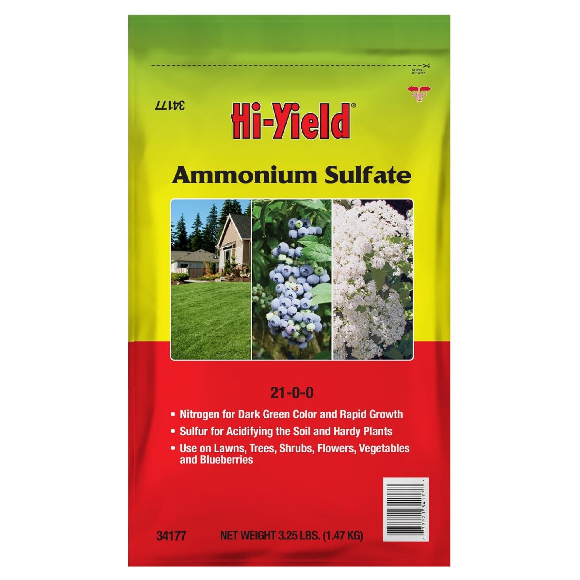 Hi-Yield Ammonium Sulfate Lawn and Garden Plant Food, Granules