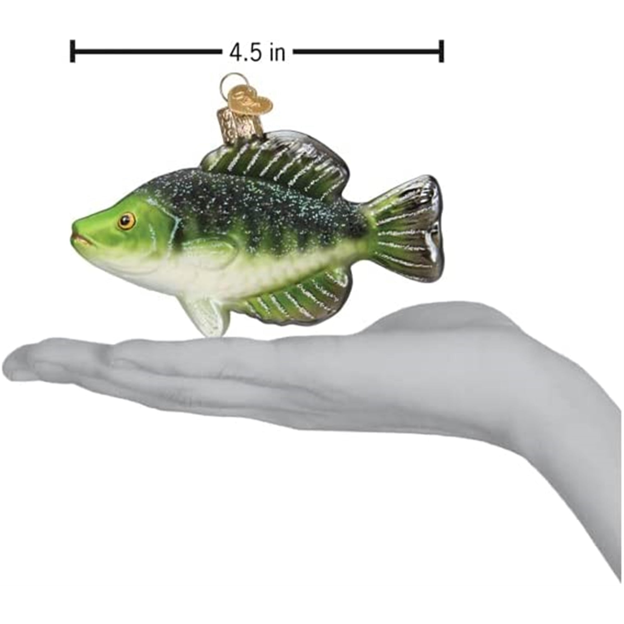 Old World Christmas Blown Glass Ornament for Christmas Tree, Crappie Fish