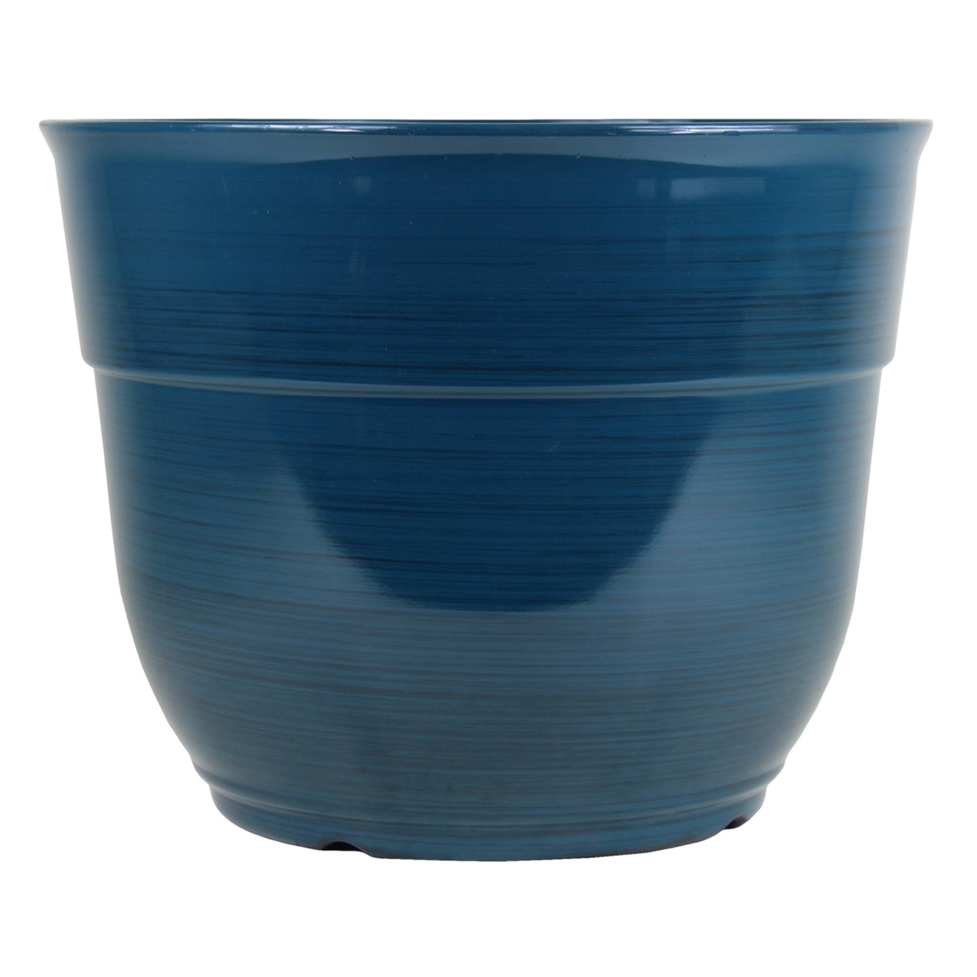Garden Elements Large Glazed Brushed Plastic Happy Planter, 15"